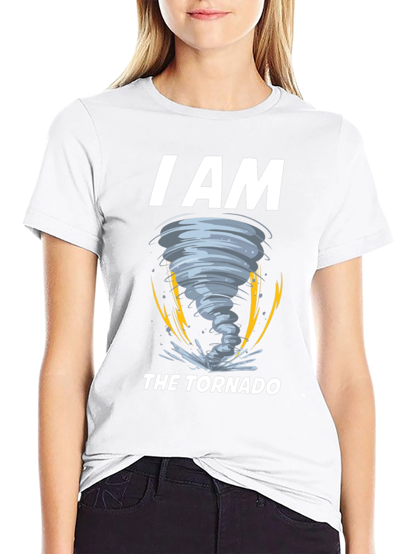 Black I Am The Tornado Graphic T-Shirt view 9