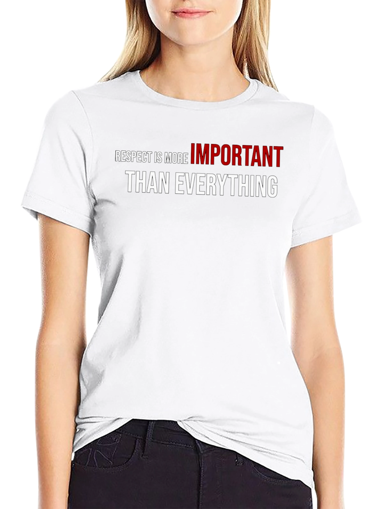 Black Respect is More Important Graphic Tee view 9