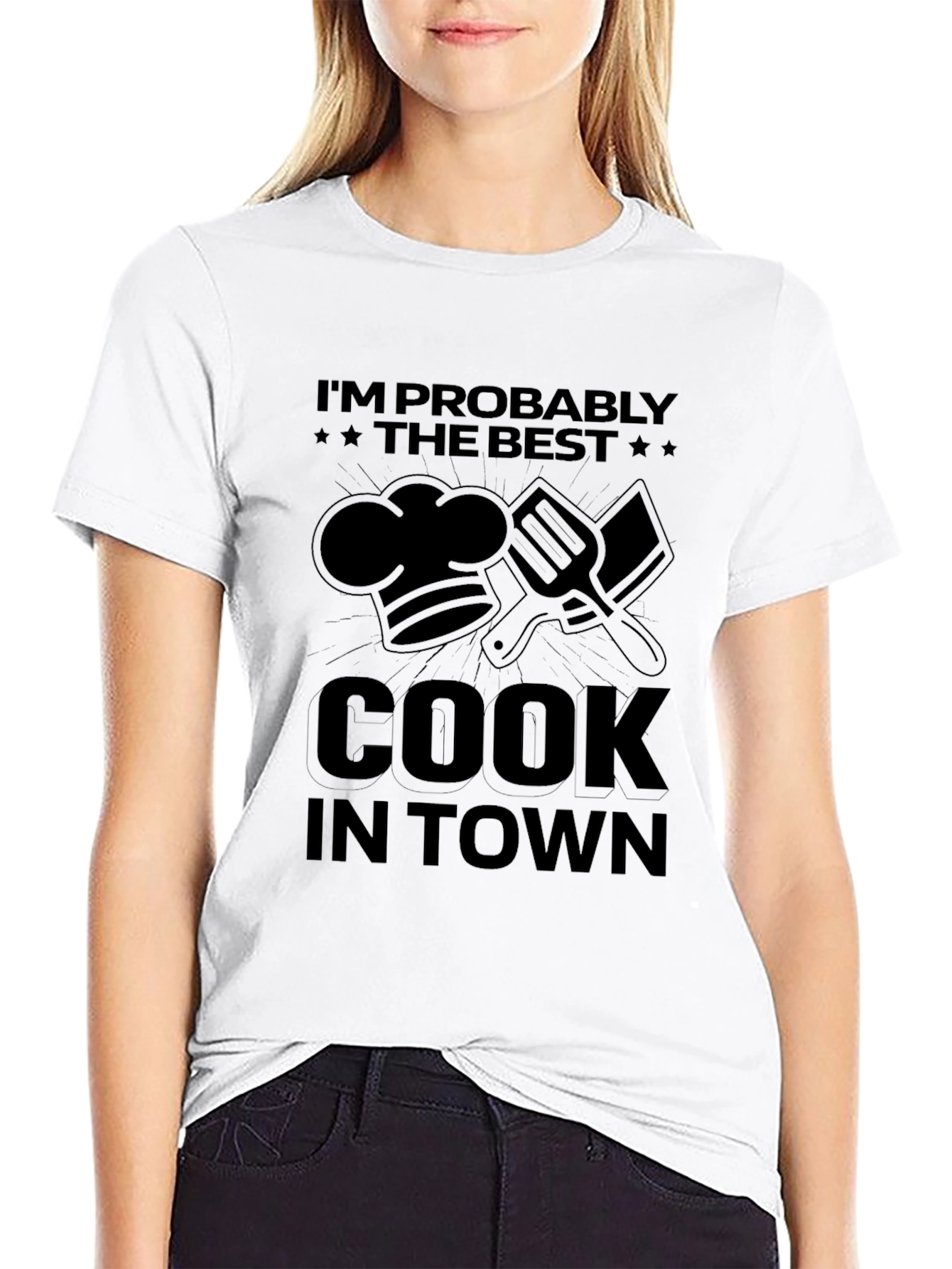 Black Best Cook in Town T-Shirt Funny Chef Shirt view 9