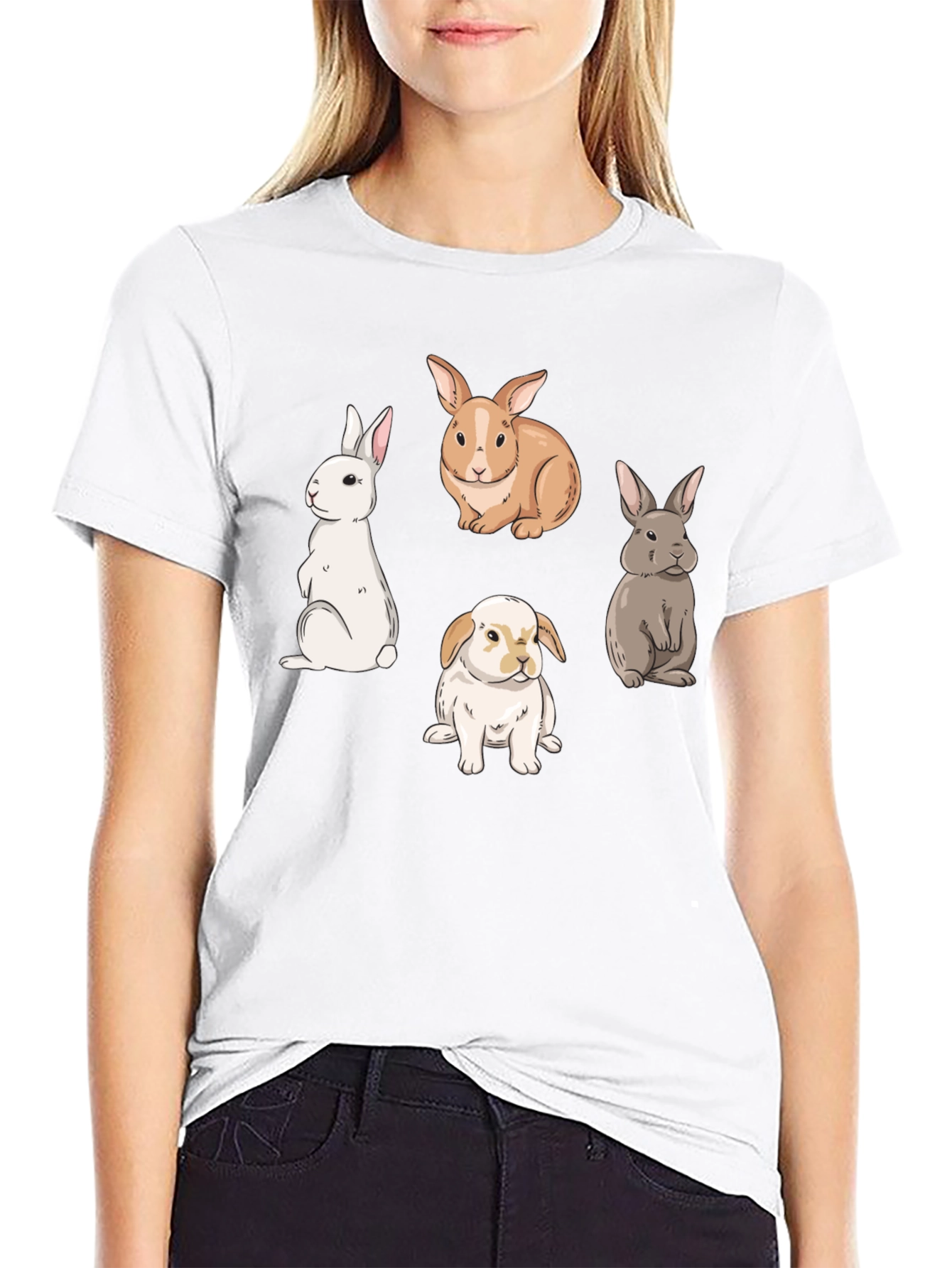 Black Rabbit Graphic T-Shirt - Easter Gift view 9