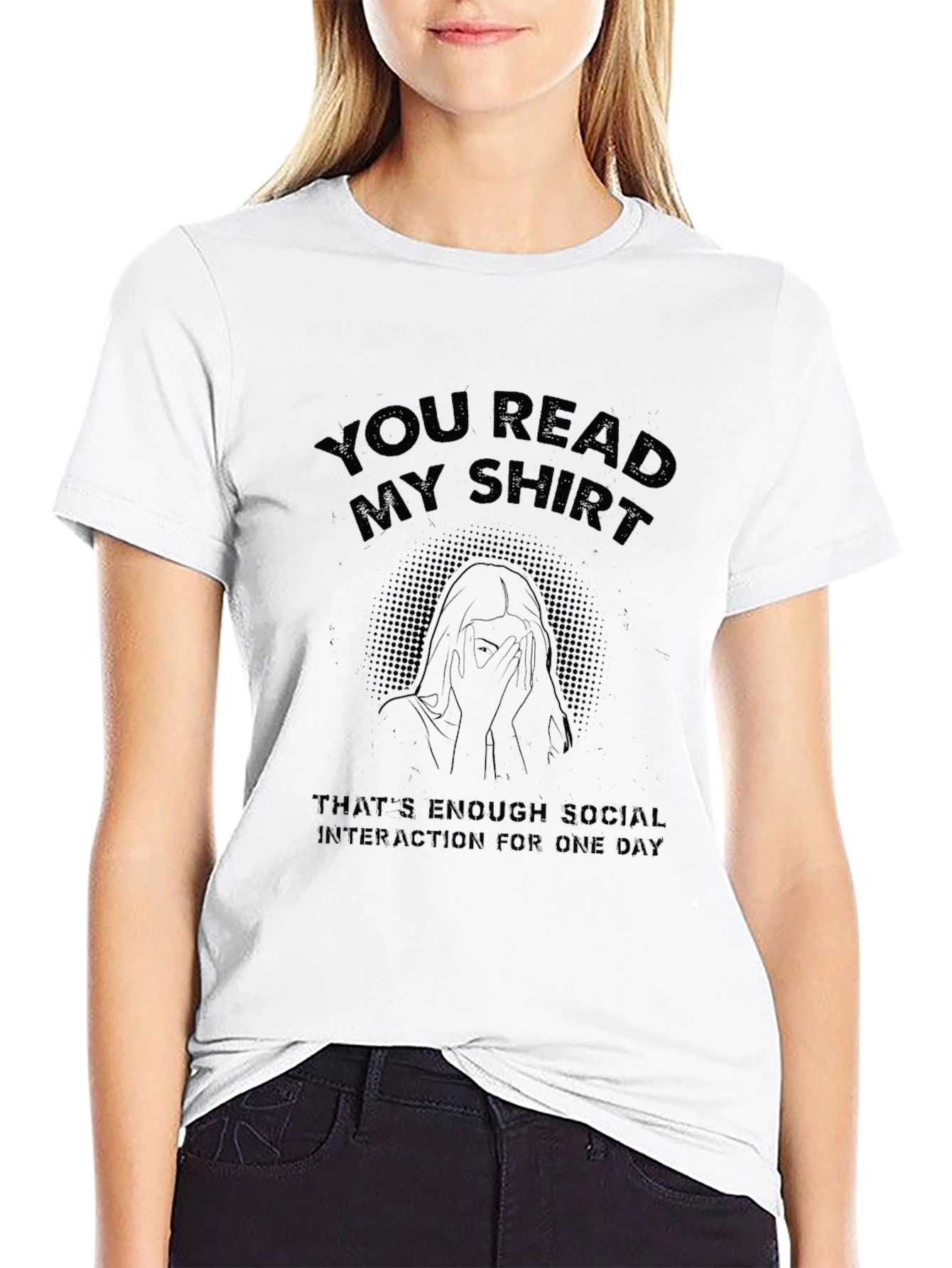 Black Introvert Humor T-Shirt - Social Interaction Tee view 9