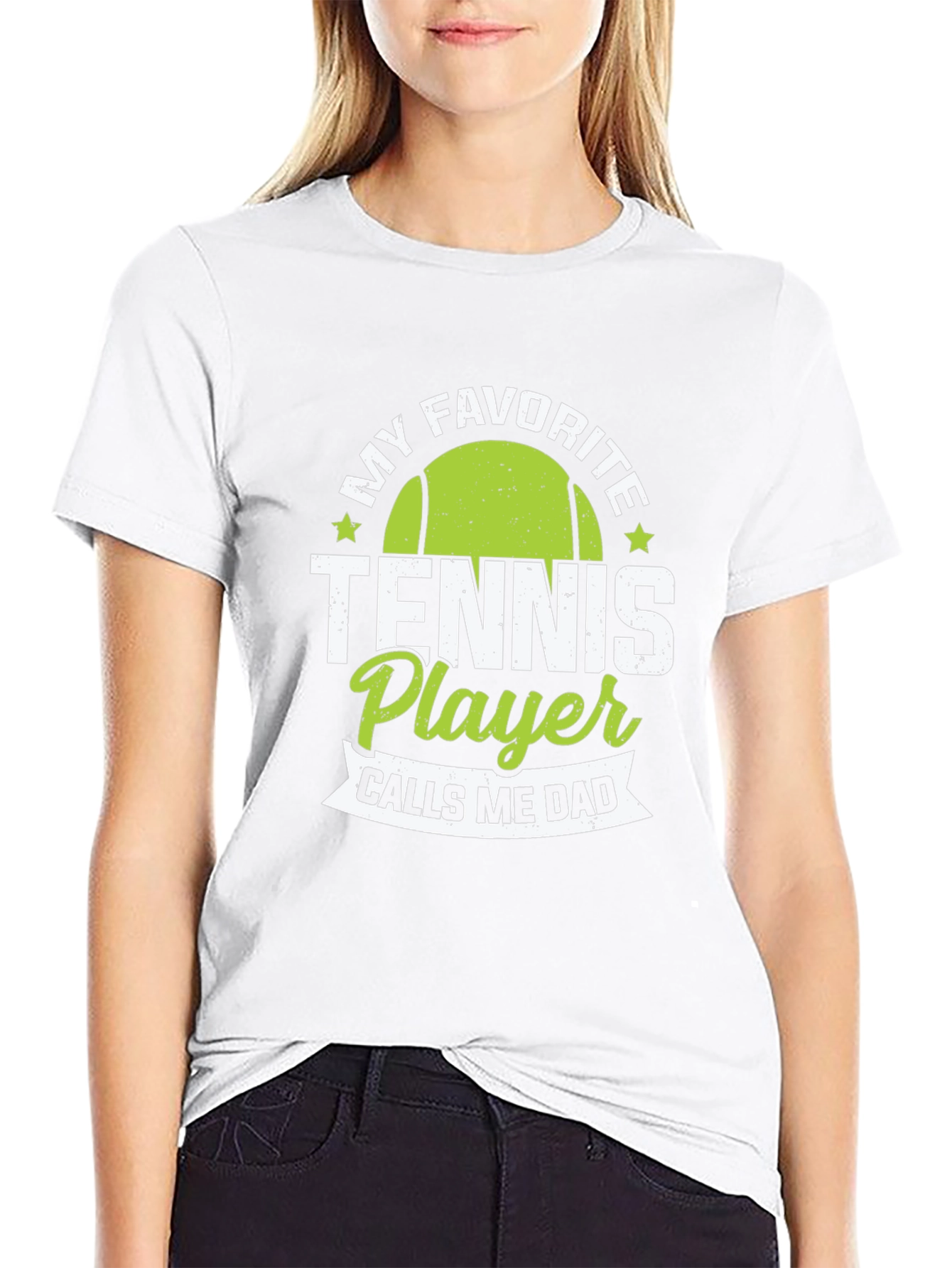Black My Favorite Tennis Player Calls Me Dad T-Shirt view 9