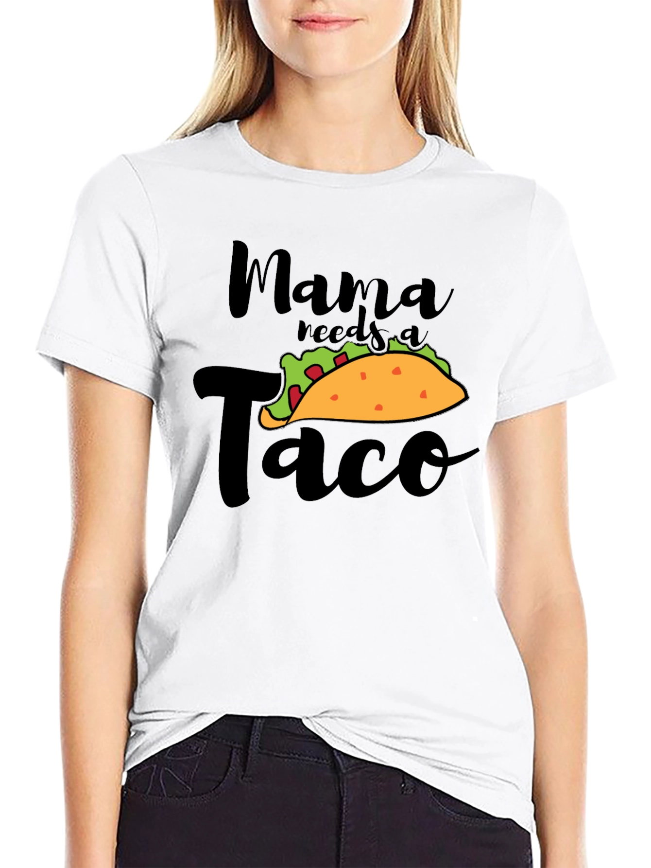 Black Mama Needs A Taco Funny Graphic Tee view 9