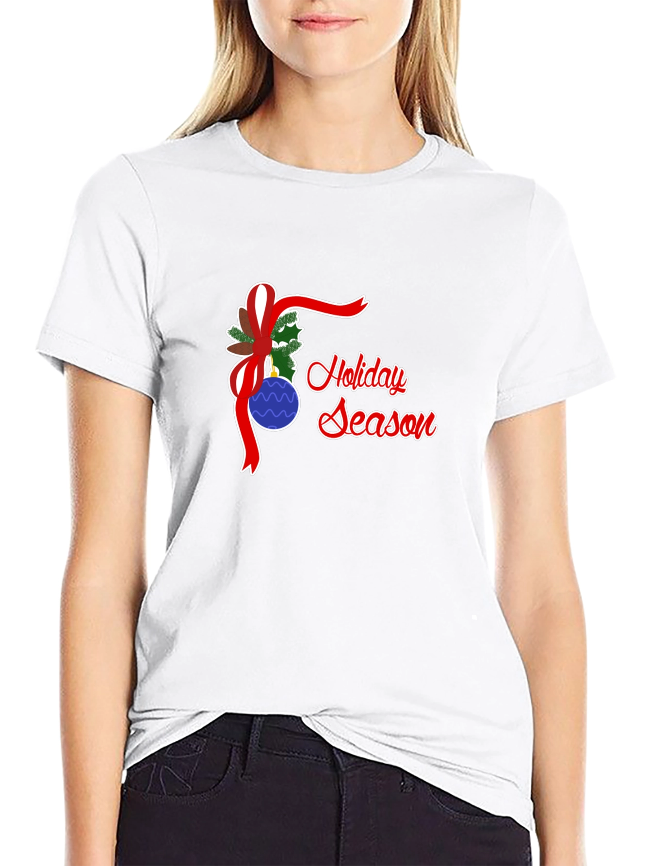 Black Holiday Season Graphic T-Shirt - Festive Style view 9