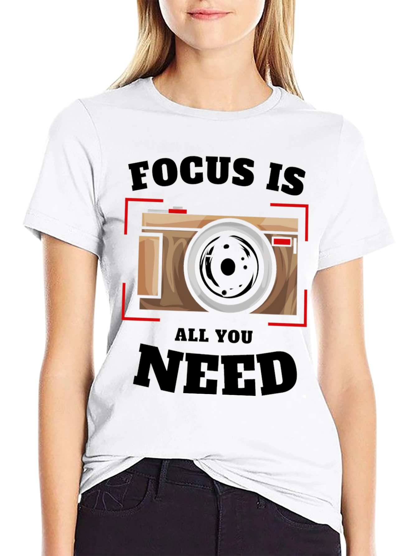 Focus Is All You Need - Camera Graphic T-Shirt - 9