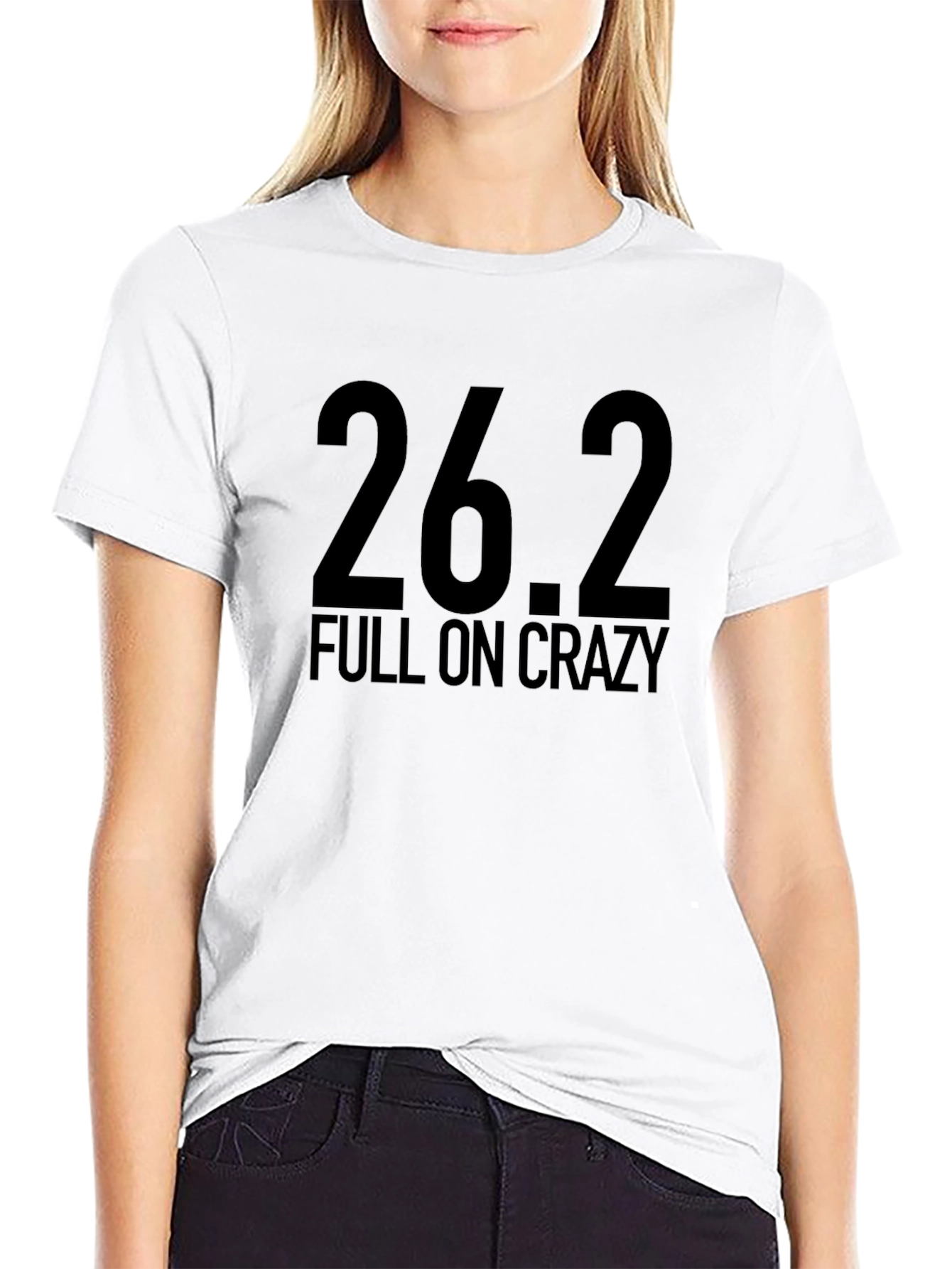 Black 26.2 Full On Crazy Black Graphic Tee view 9