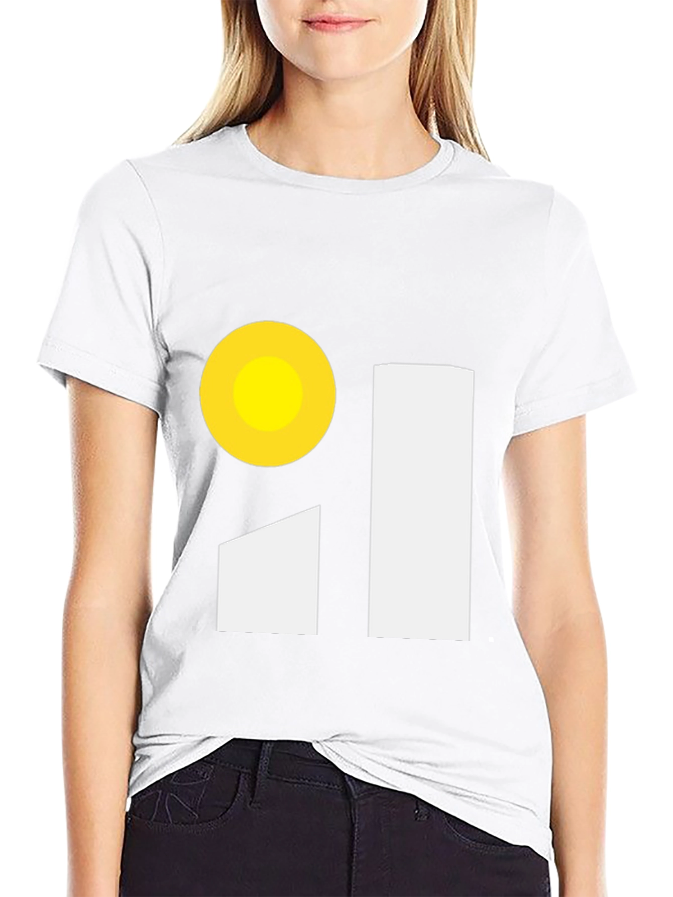 Black Minimalist Graphic Tee - Sun and Bars Design view 9