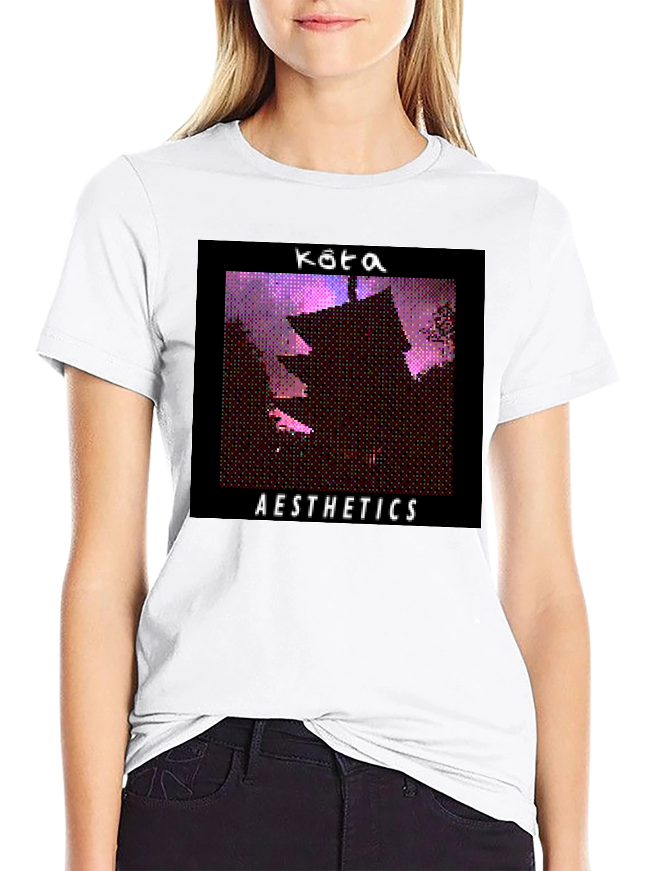 Black Kota Aesthetics Black T-Shirt view 9
