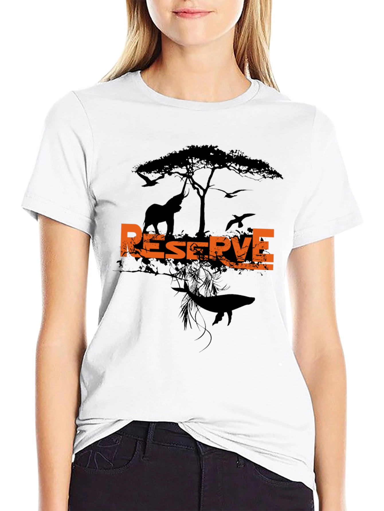 Black Wildlife Reserve Graphic Tee - Men's Black T-Shirt view 9