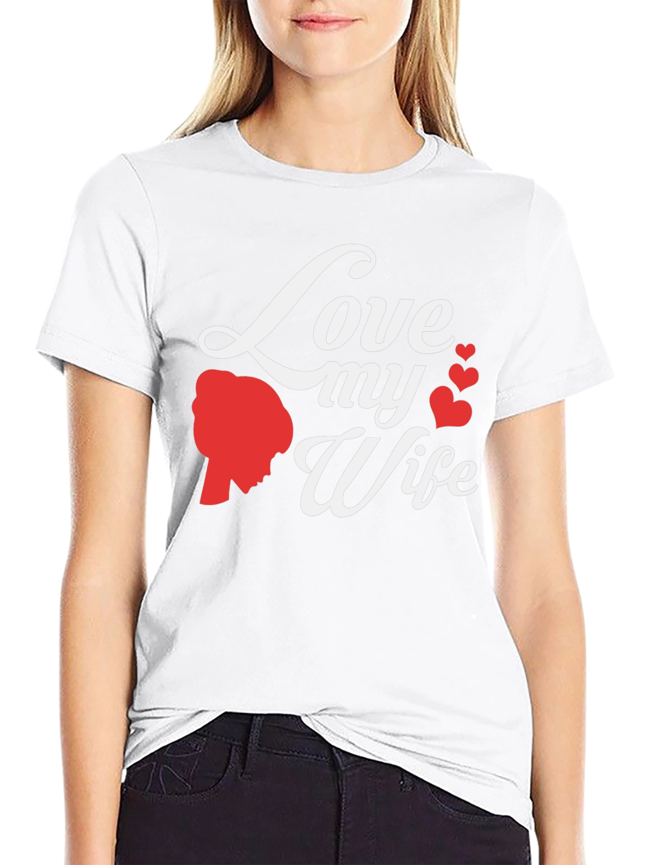 Black Love My Wife Graphic Tee view 9