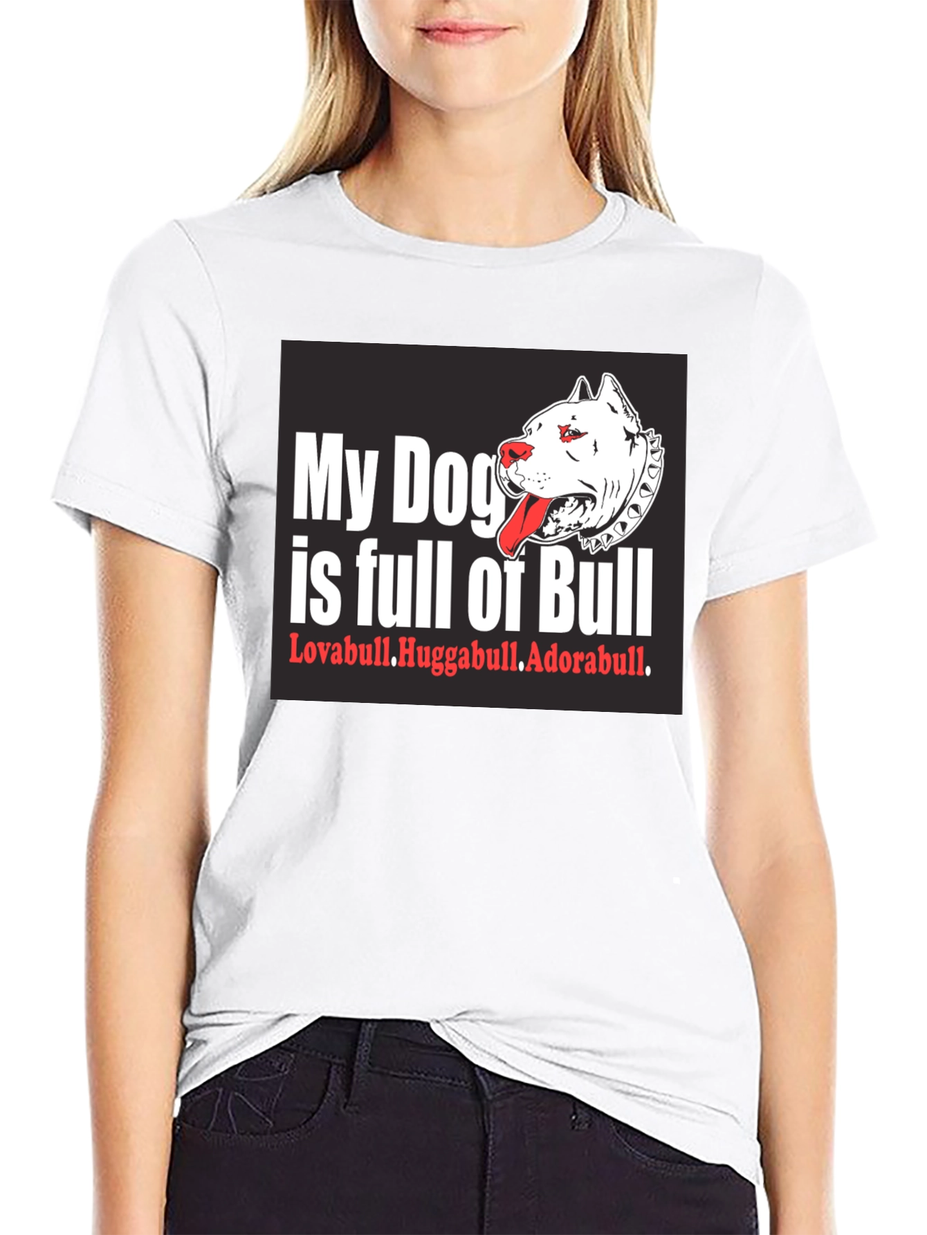 Black My Dog is Full of Bull T-Shirt view 9