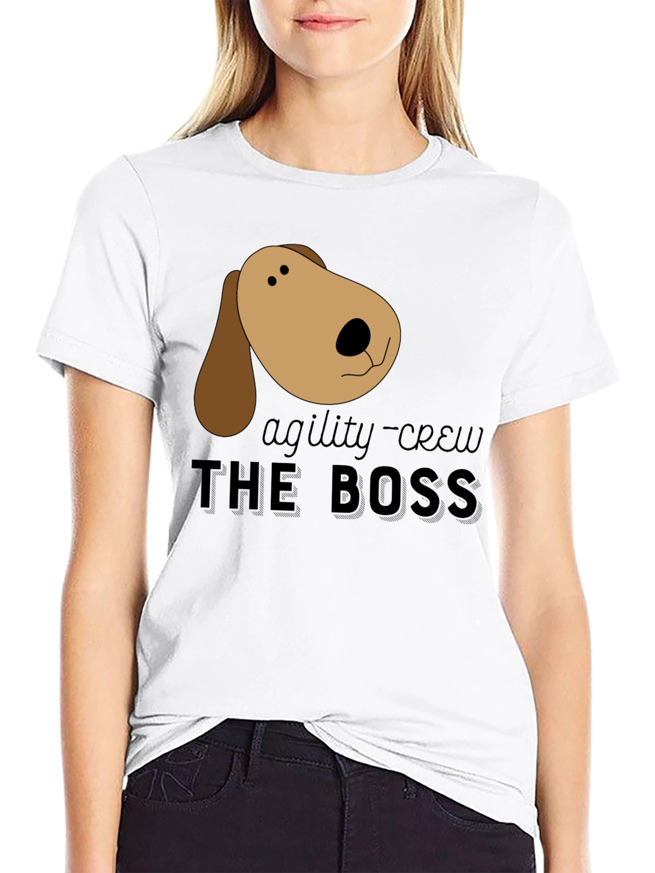 Black Agility Crew Dog Boss Black T-Shirt view 9