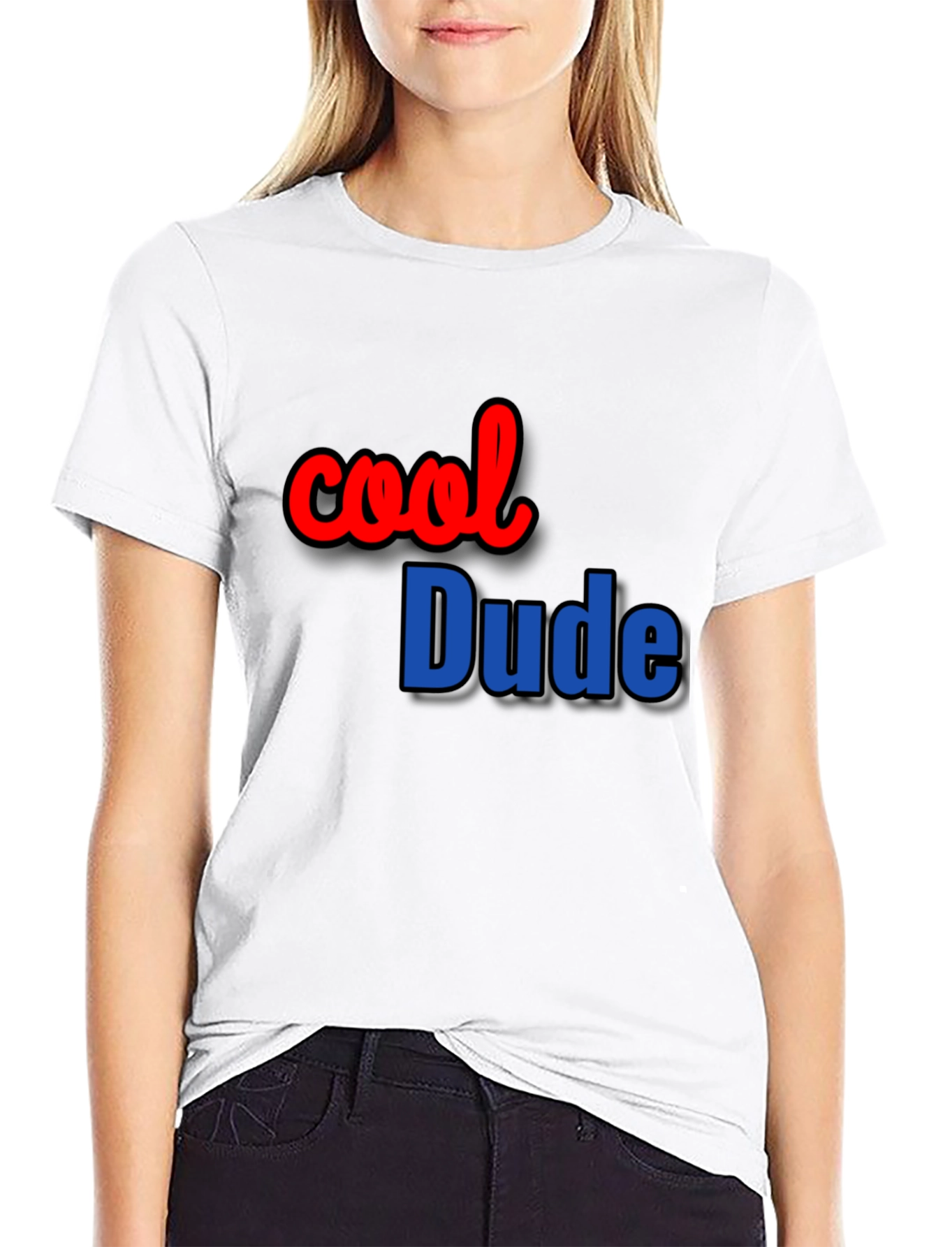 Black Cool Dude Black T-Shirt Casual Wear view 9