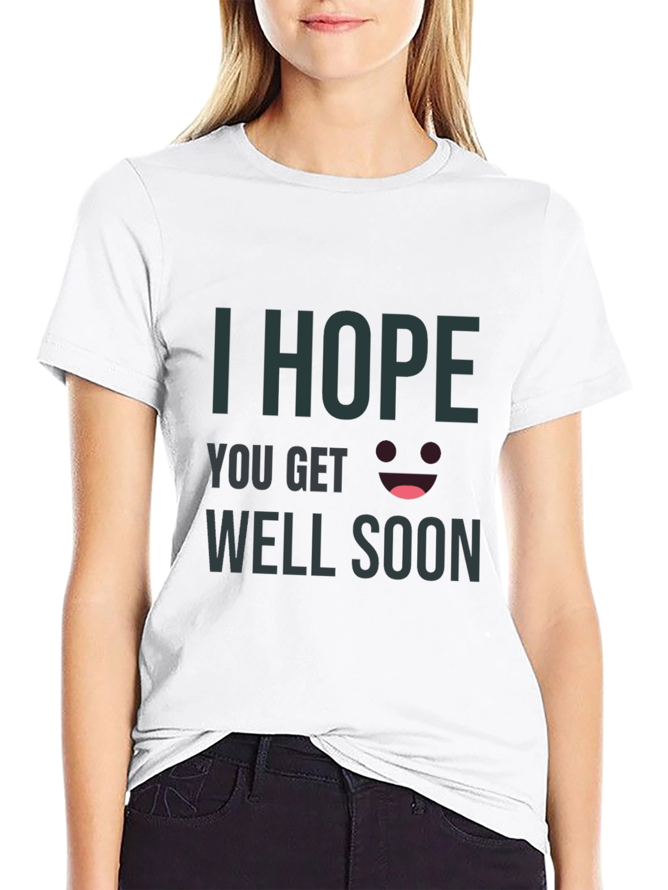 Black I Hope You Get Well Soon Black T-Shirt view 9