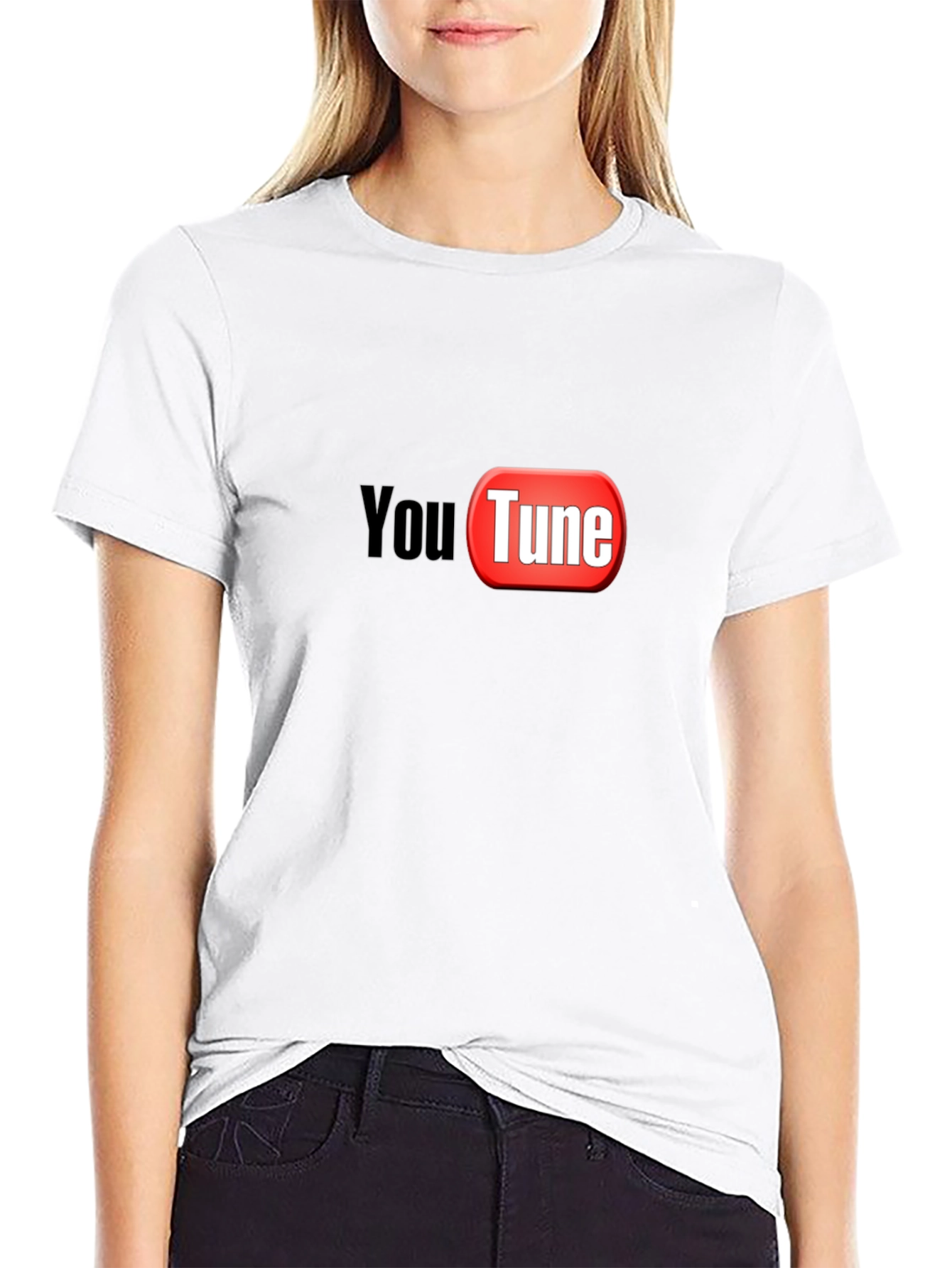 Black YouTune Graphic Tee - Music Lover's T-Shirt view 9