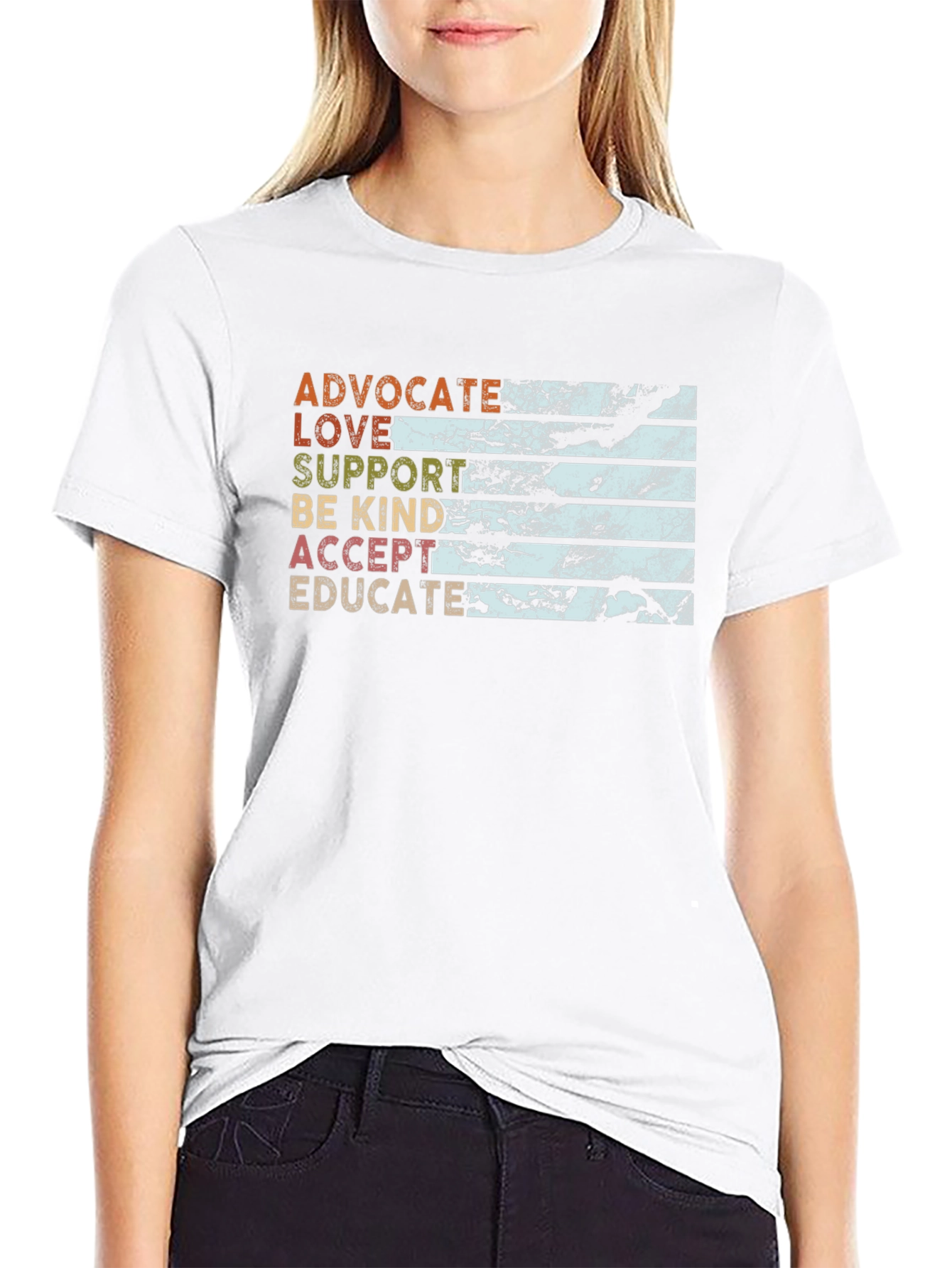 Black Advocate Love Support Kindness T-Shirt view 9