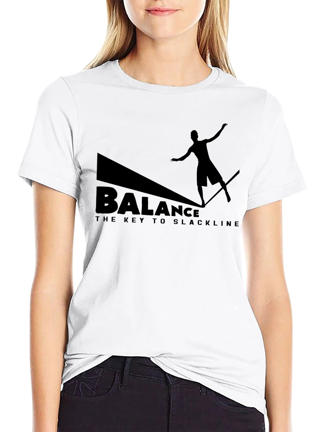 Black Balance Slackline Graphic Tee - Black view 9