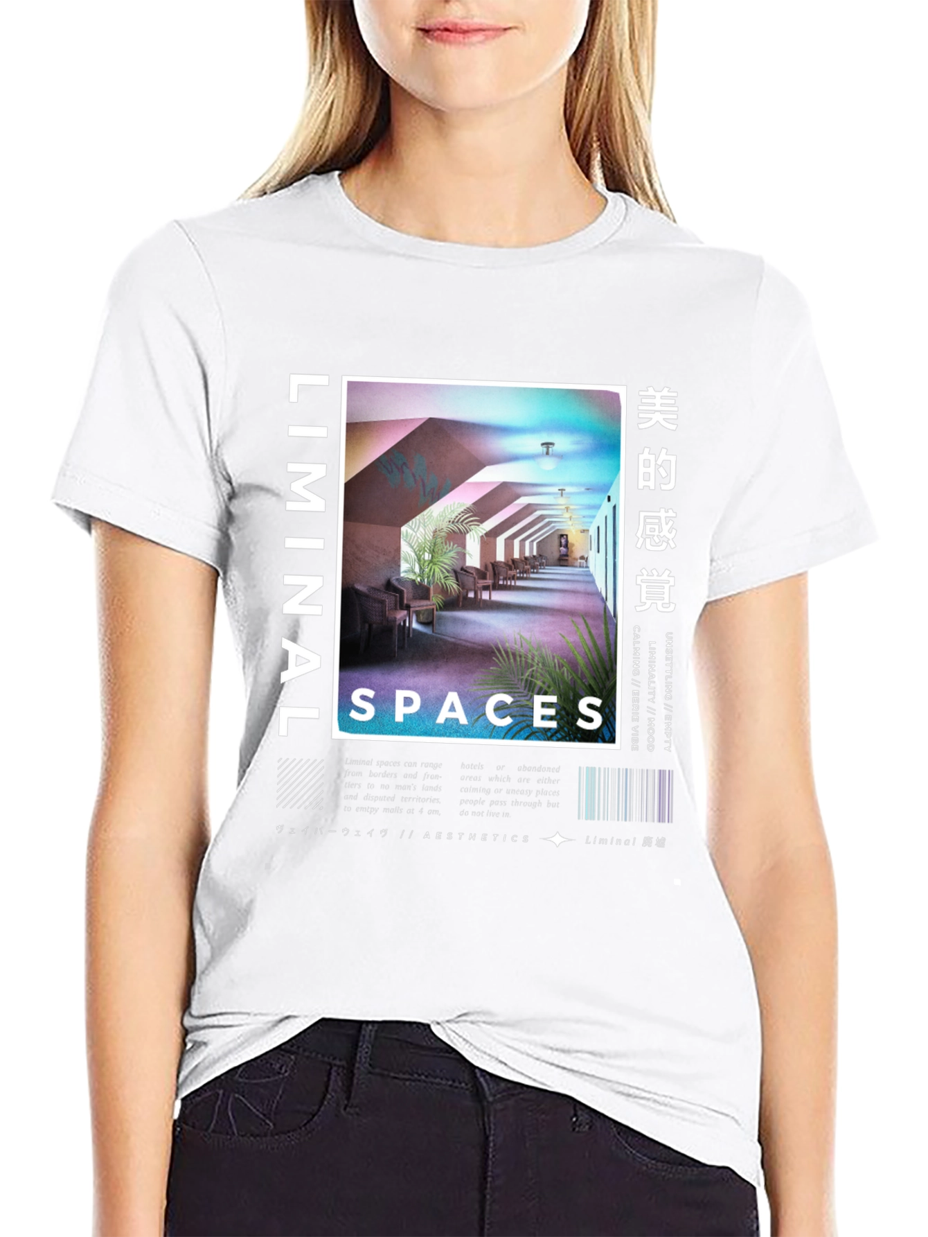 Black Liminal Spaces Graphic T-Shirt view 9