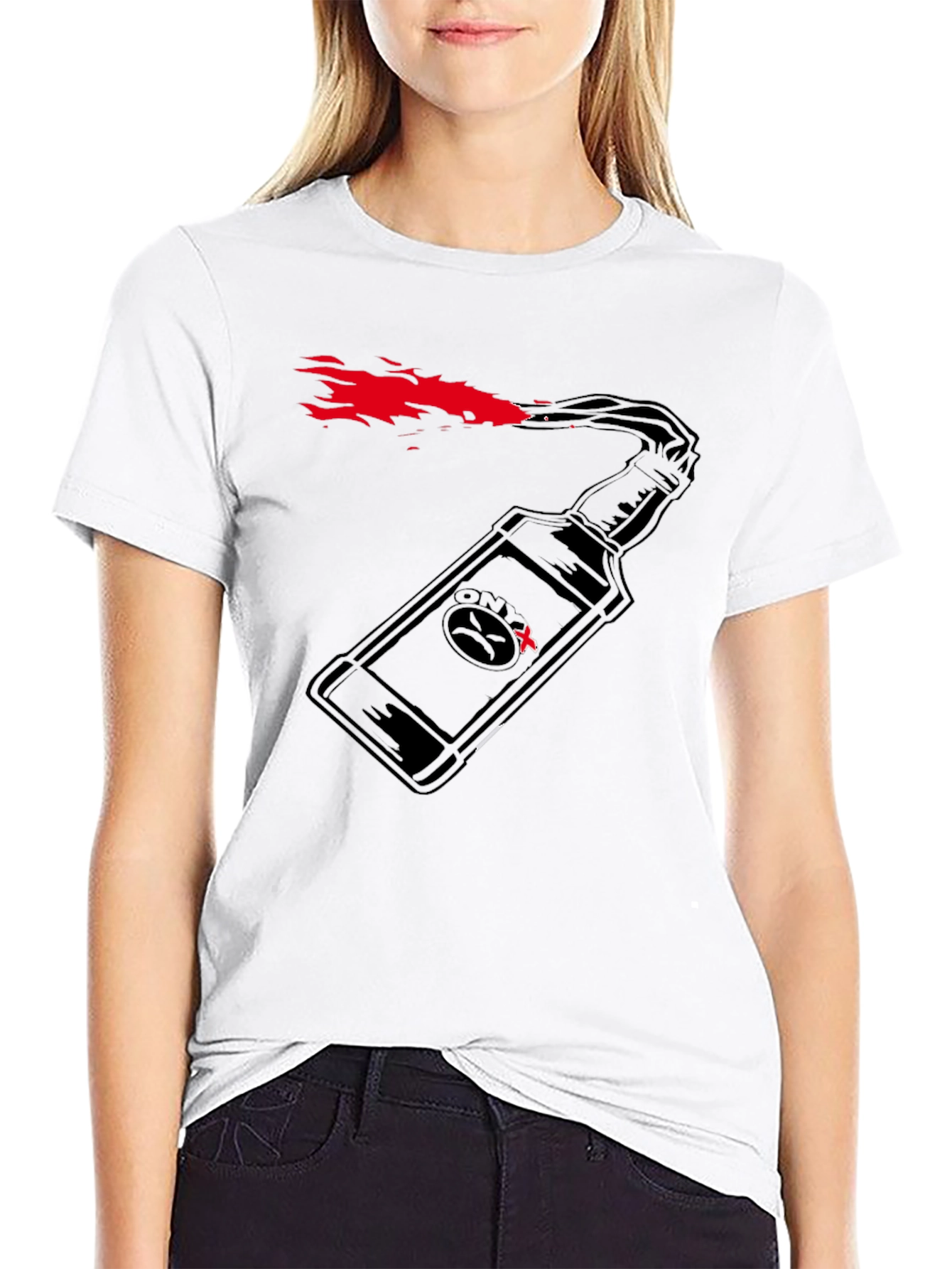 Black Molotov Cocktail Graphic T-Shirt - Black view 9