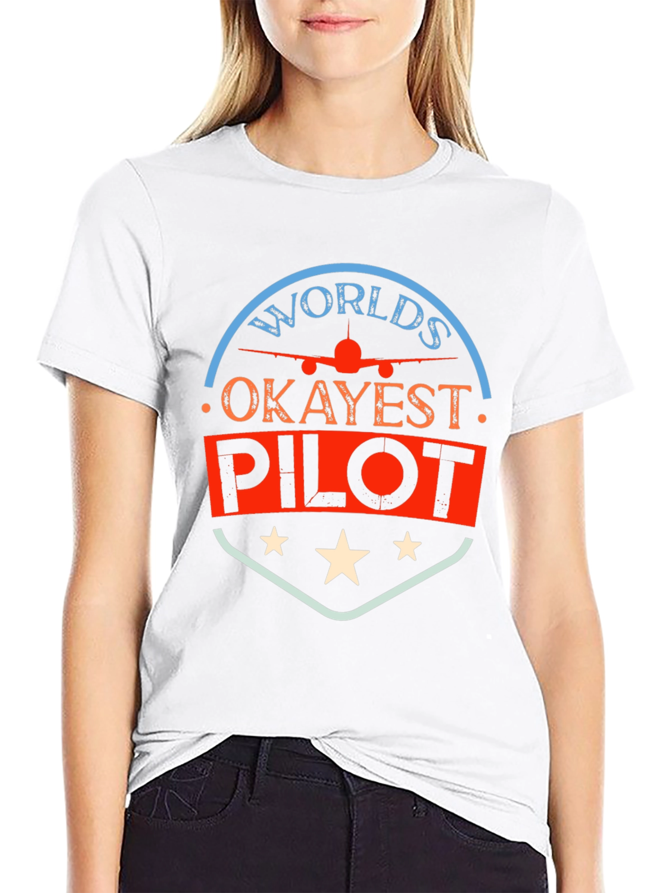 World's Okayest Pilot T-Shirt - Funny Aviation Tee - 9