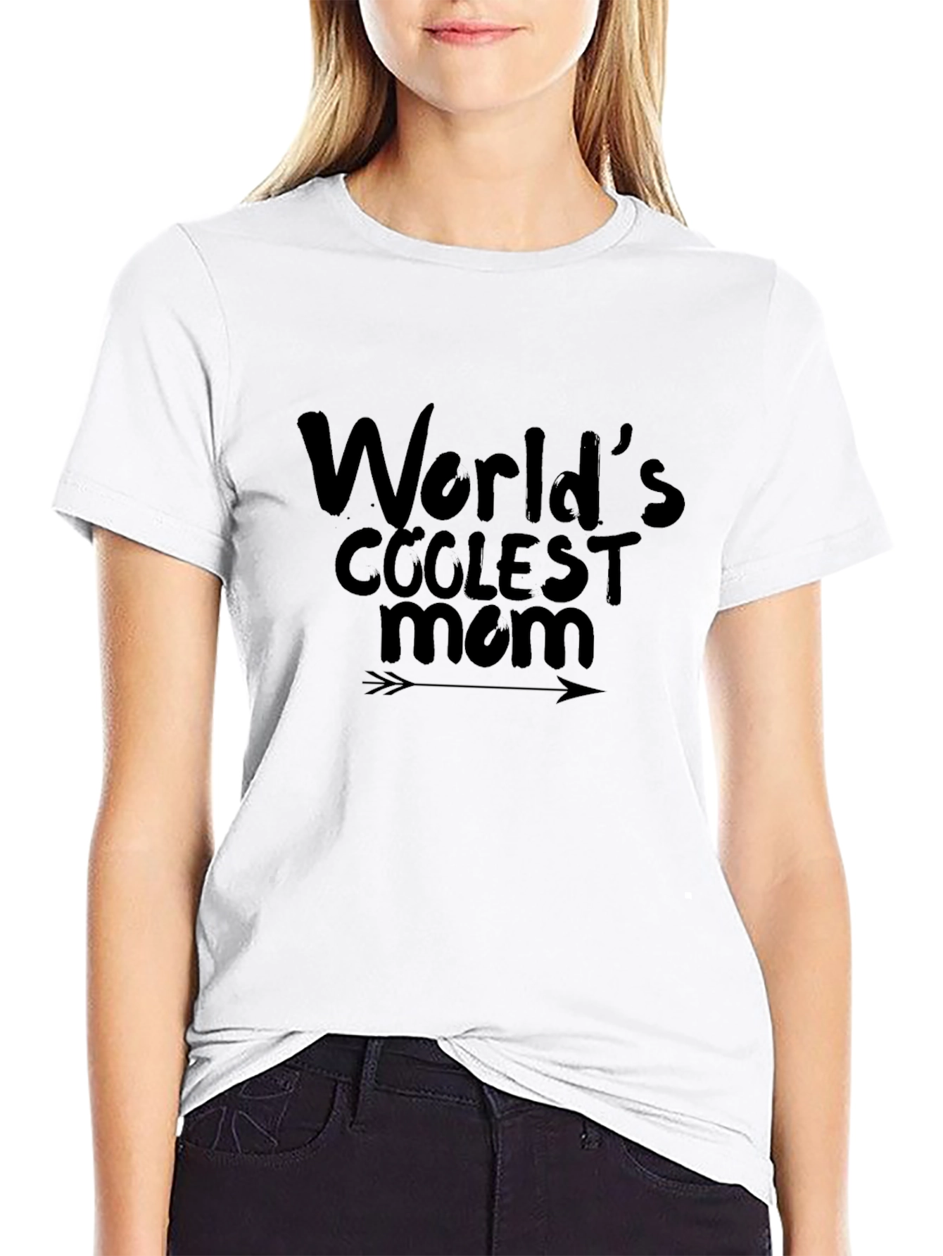 Black World's Coolest Mom Graphic Tee - Black view 9