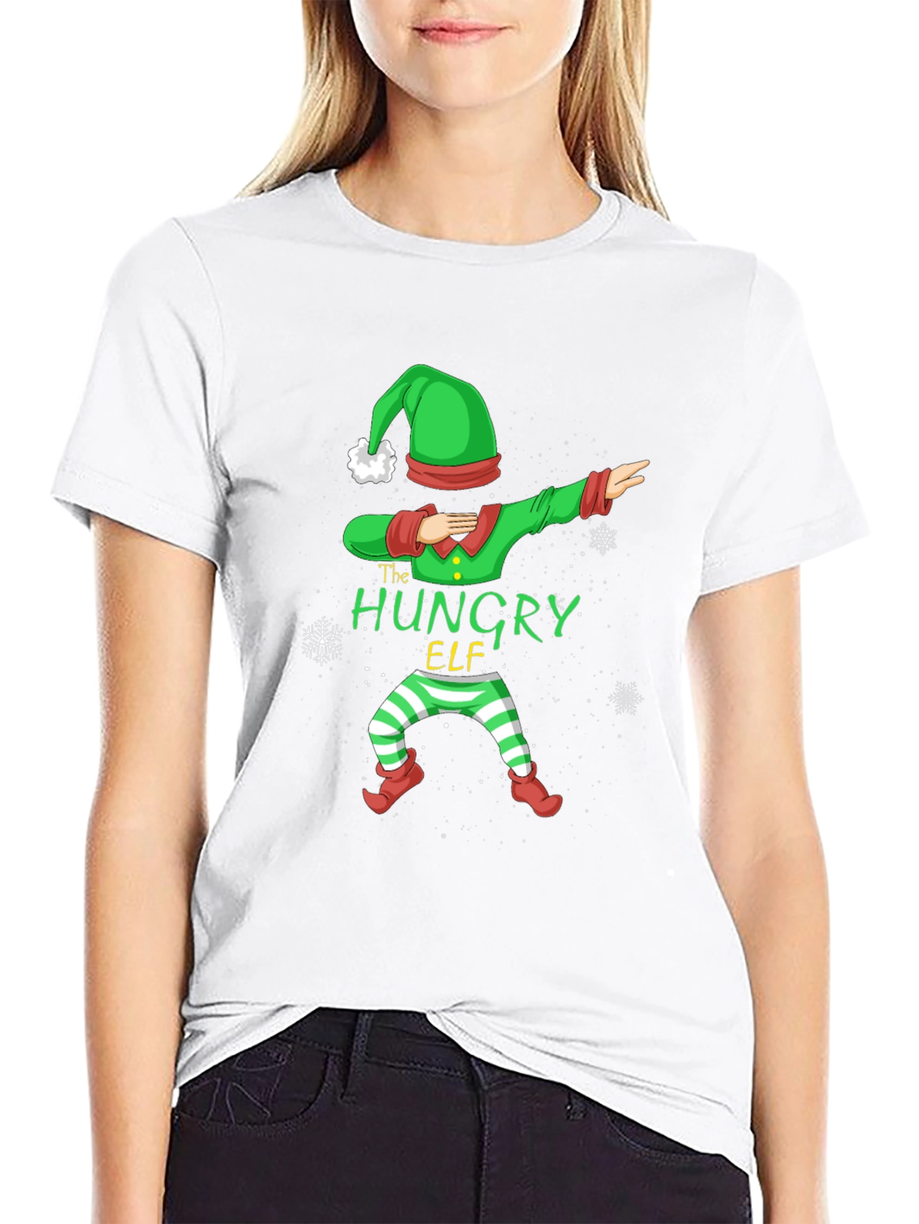 Black Hungry Elf Dab Black T-Shirt view 9