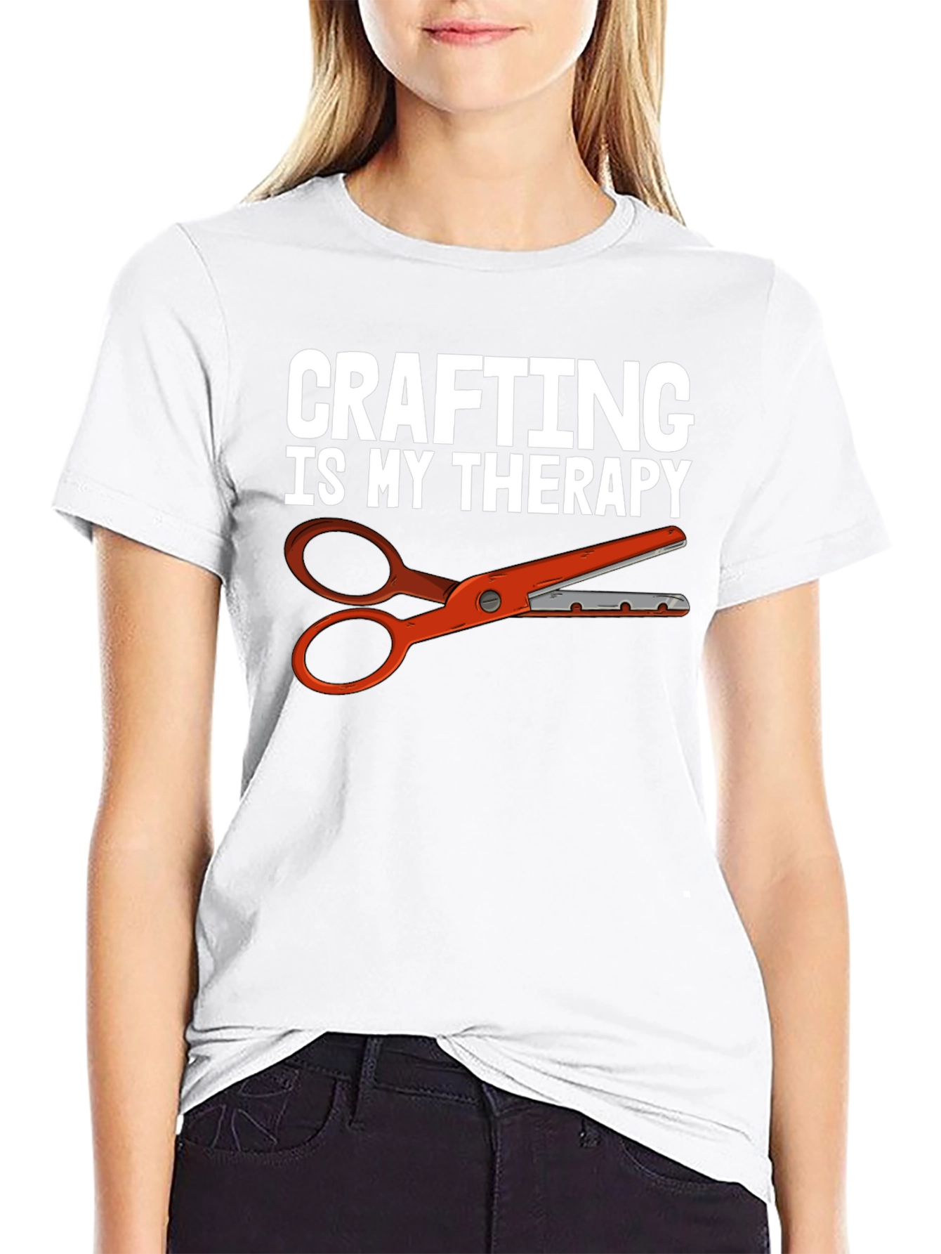 Black Crafting Therapy T-Shirt - Hobby Apparel view 9