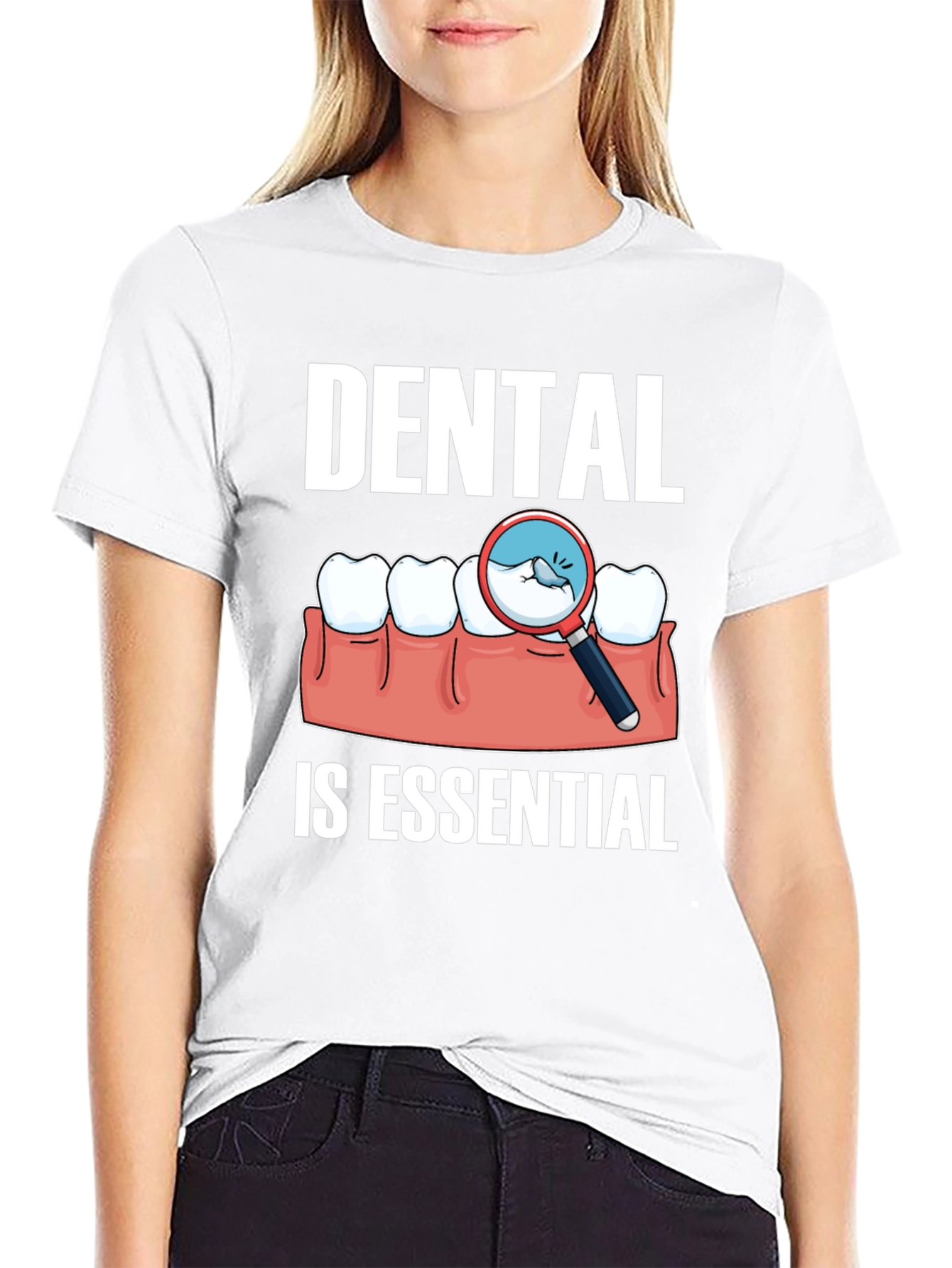 Black Dental Is Essential Graphic Tee view 9