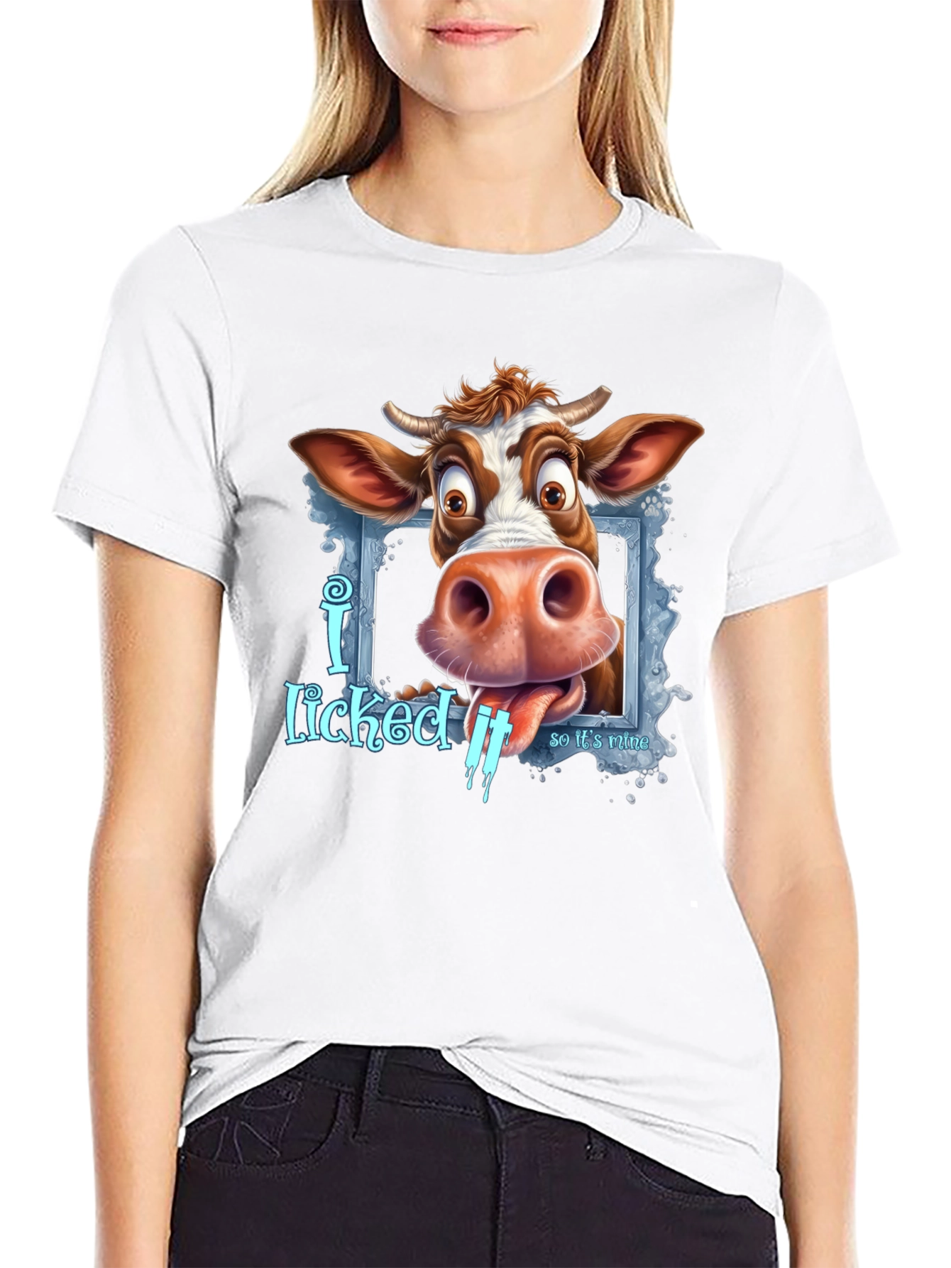 Funny Cow "I Licked It" Graphic Tee - 9