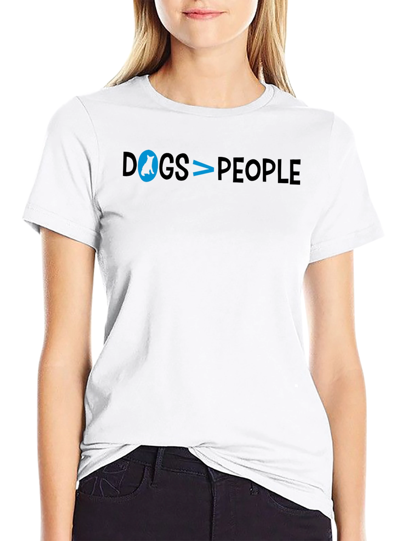 Black Dogs are Better T-Shirt: Black Cotton Casual Tee view 9