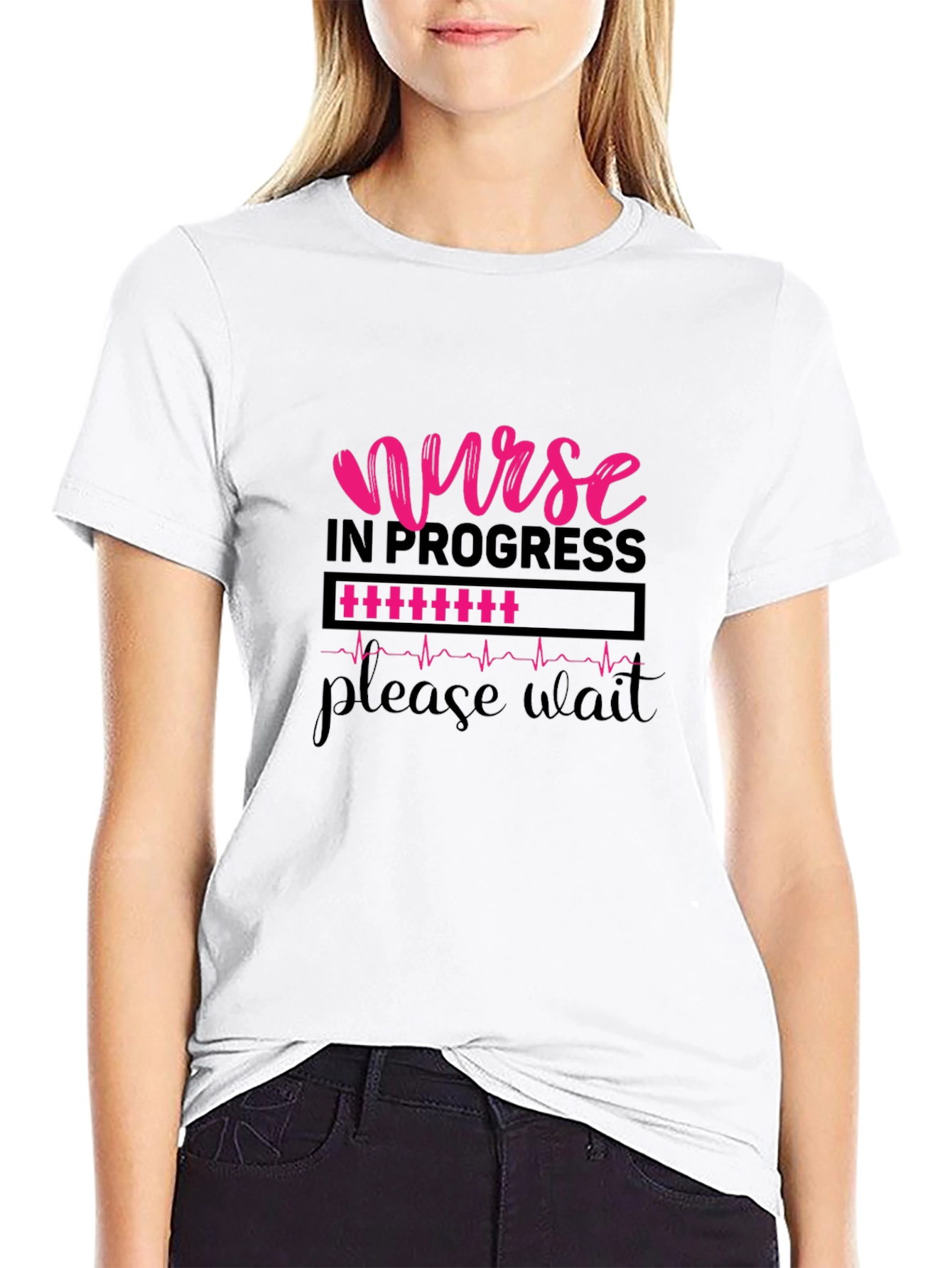 Black Nurse in Progress T-Shirt view 9