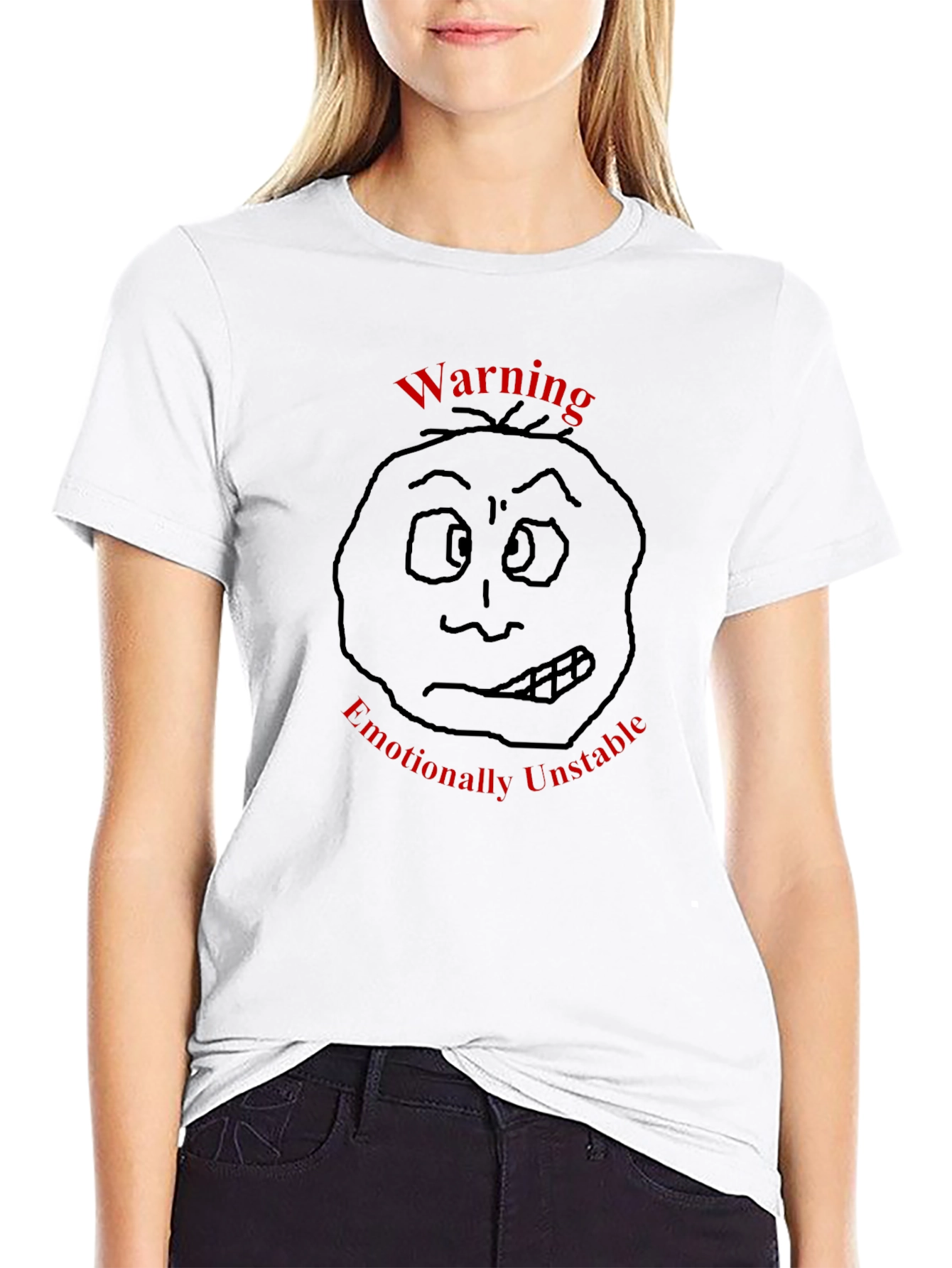 Warning: Emotionally Unstable Black T-Shirt - 9