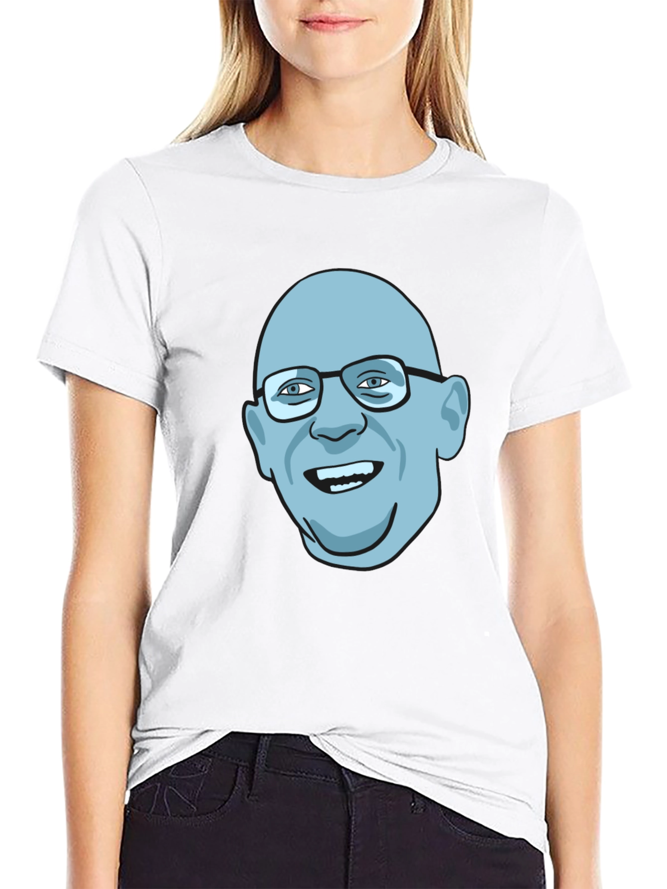 Black Bald Guy Graphic Tee - Unique Design view 9