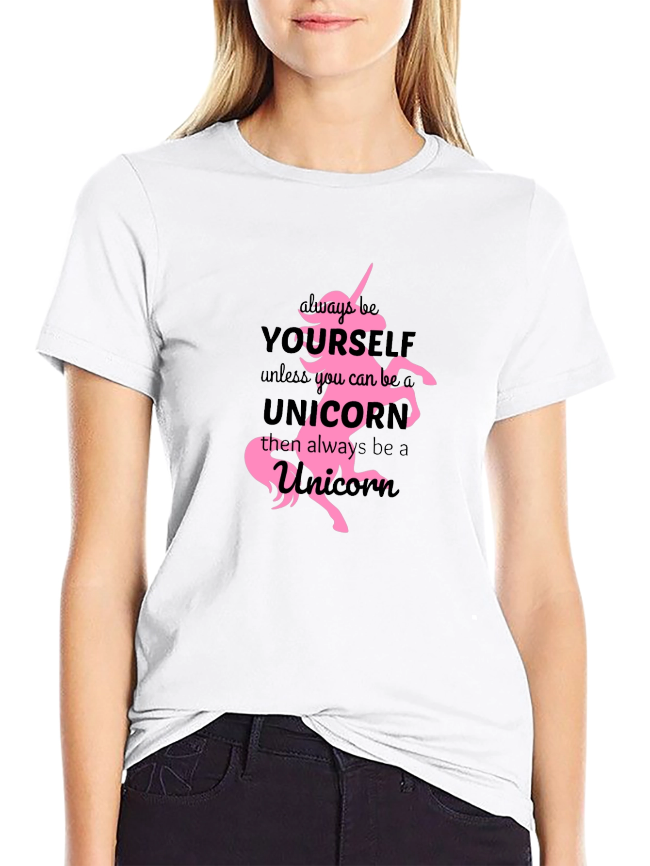Black Unicorn Graphic Tee - Always Be Yourself view 9