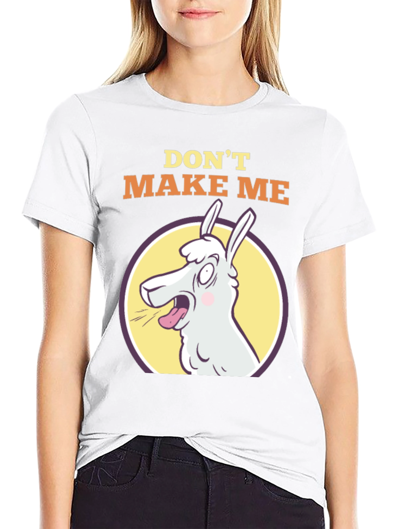 Black Don't Make Me Llama T-Shirt - Funny Animal Tee view 9