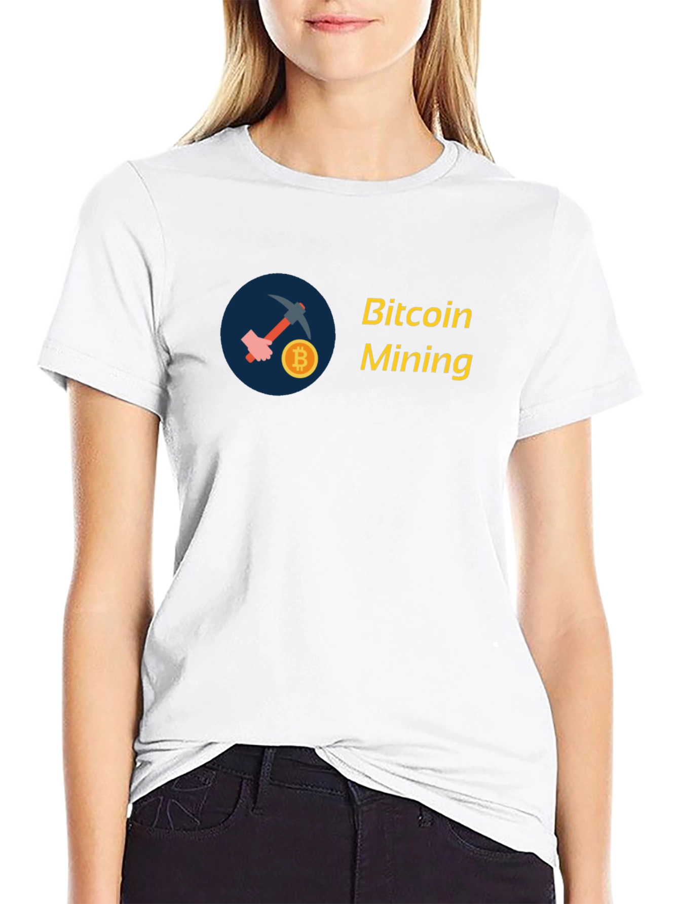 Black Bitcoin Mining T-Shirt - Crypto Design view 9