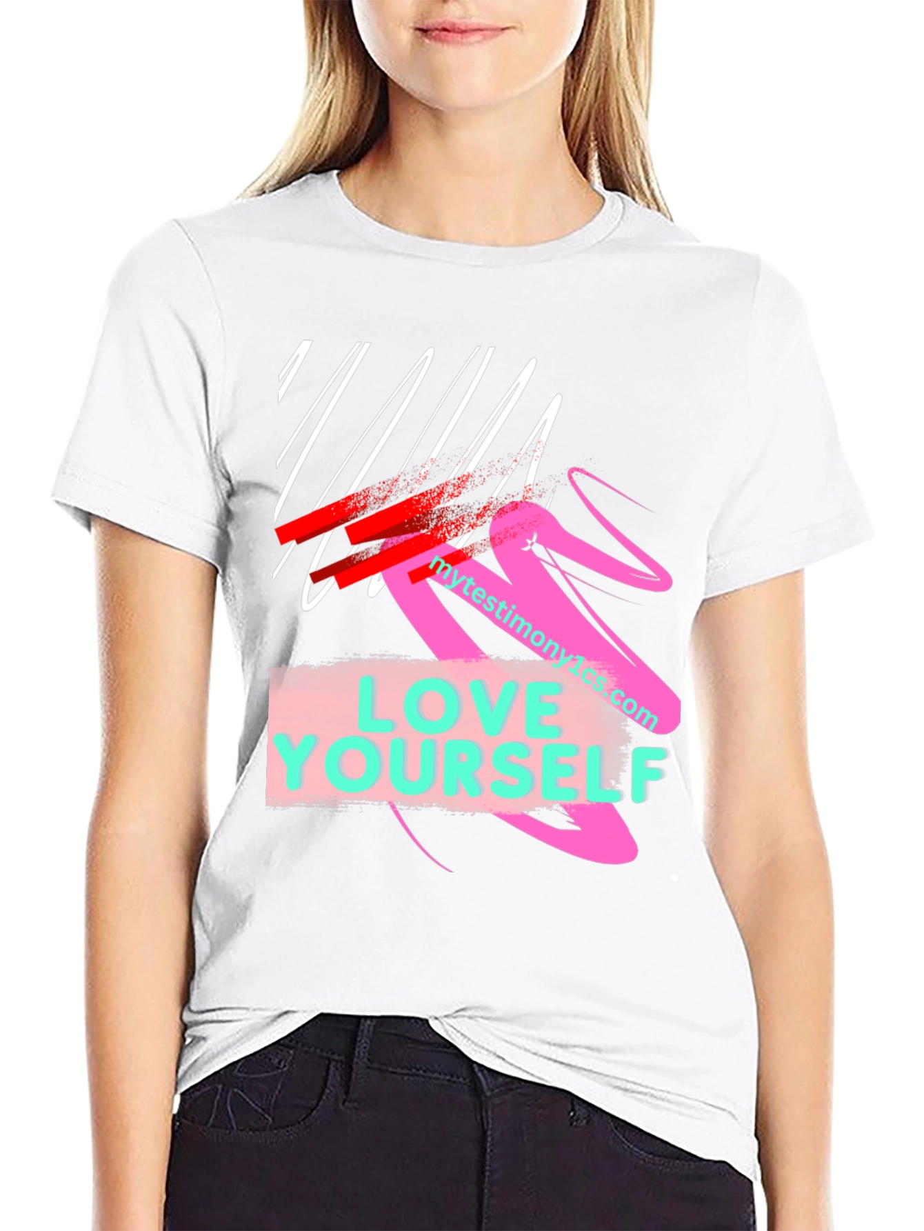Black Love Yourself Graphic T-Shirt view 9