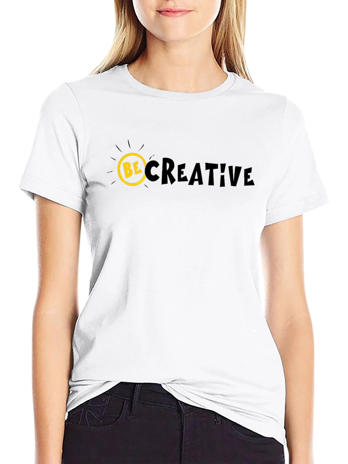 Black Be Creative Graphic T-Shirt view 9