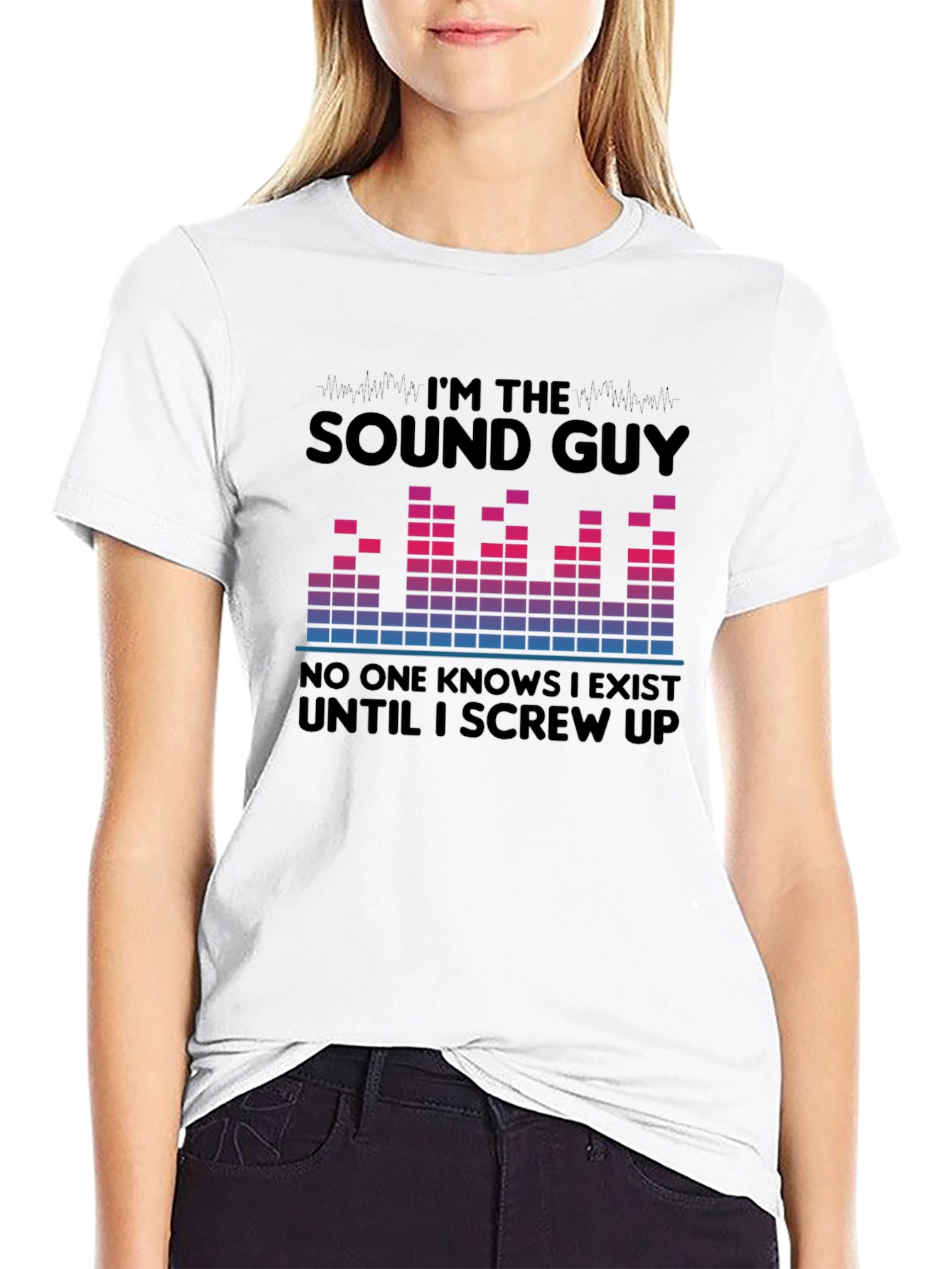 Black Sound Guy T-Shirt - Funny Audio Engineer Tee view 9