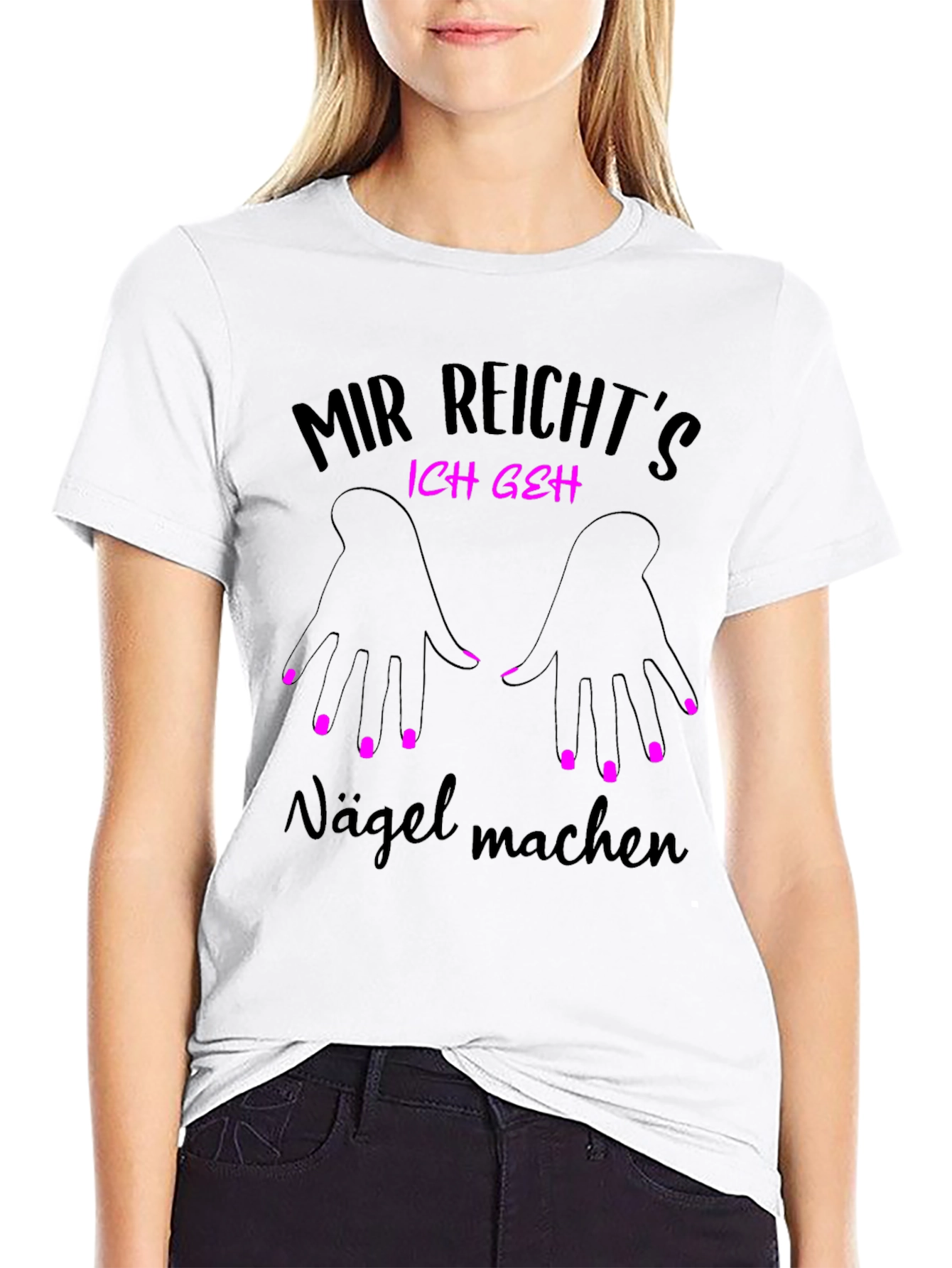 Black Nail Salon T-Shirt - Mir Reicht's Ich Geh Nagel Machen view 9