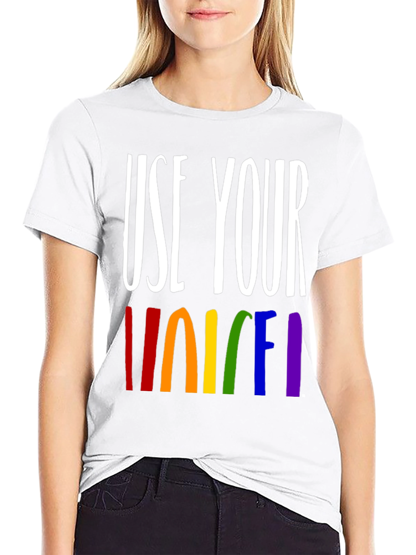 Use Your Voice Rainbow Pride T-Shirt - 9