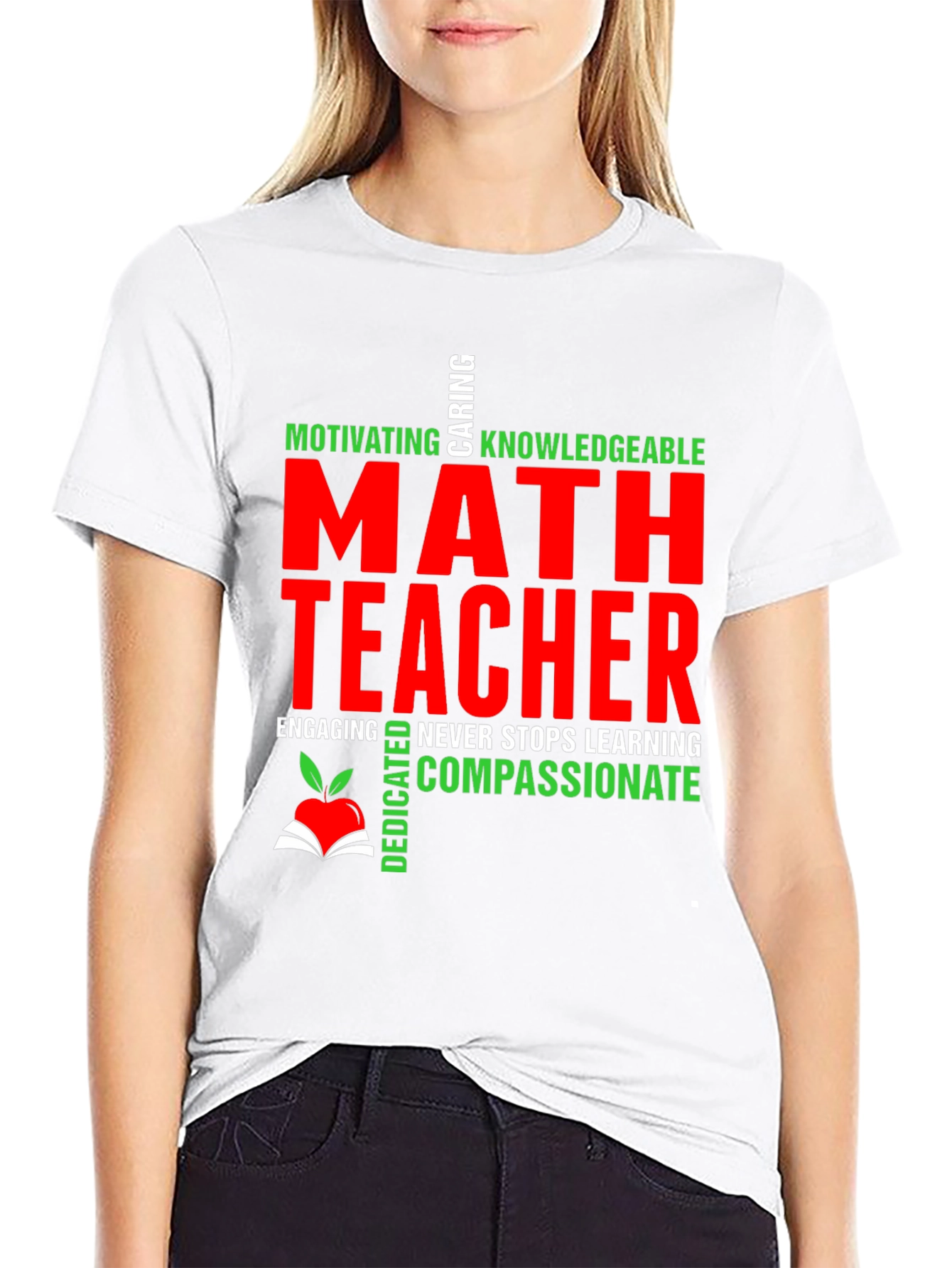 Black Math Teacher Graphic T-Shirt view 9