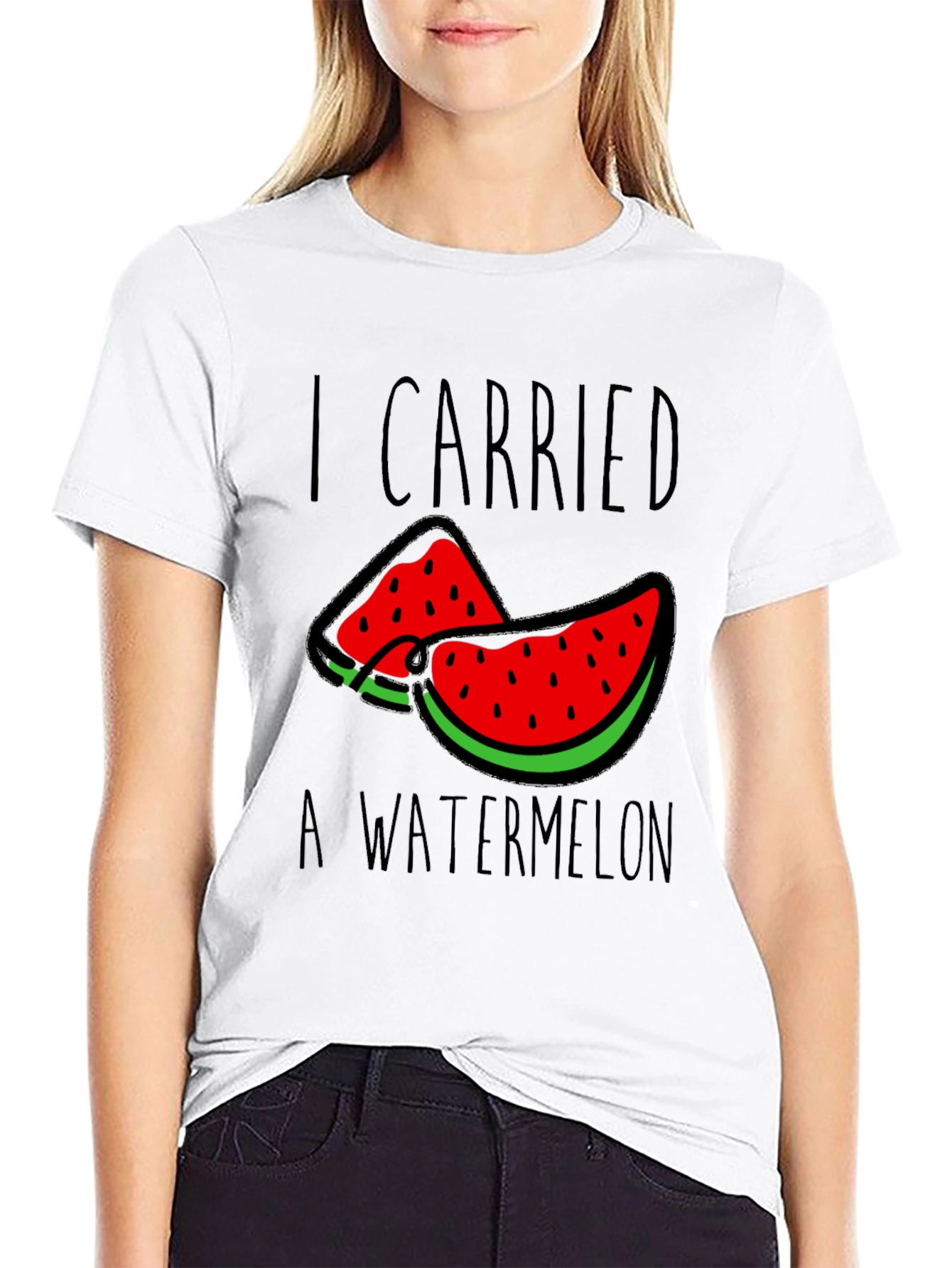 Black I Carried a Watermelon Graphic Tee view 9