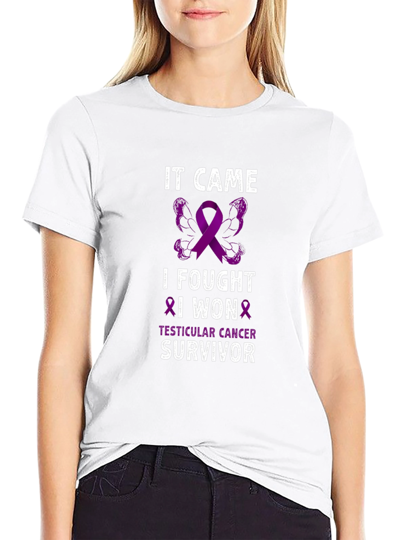 Black Testicular Cancer Survivor T-Shirt view 9
