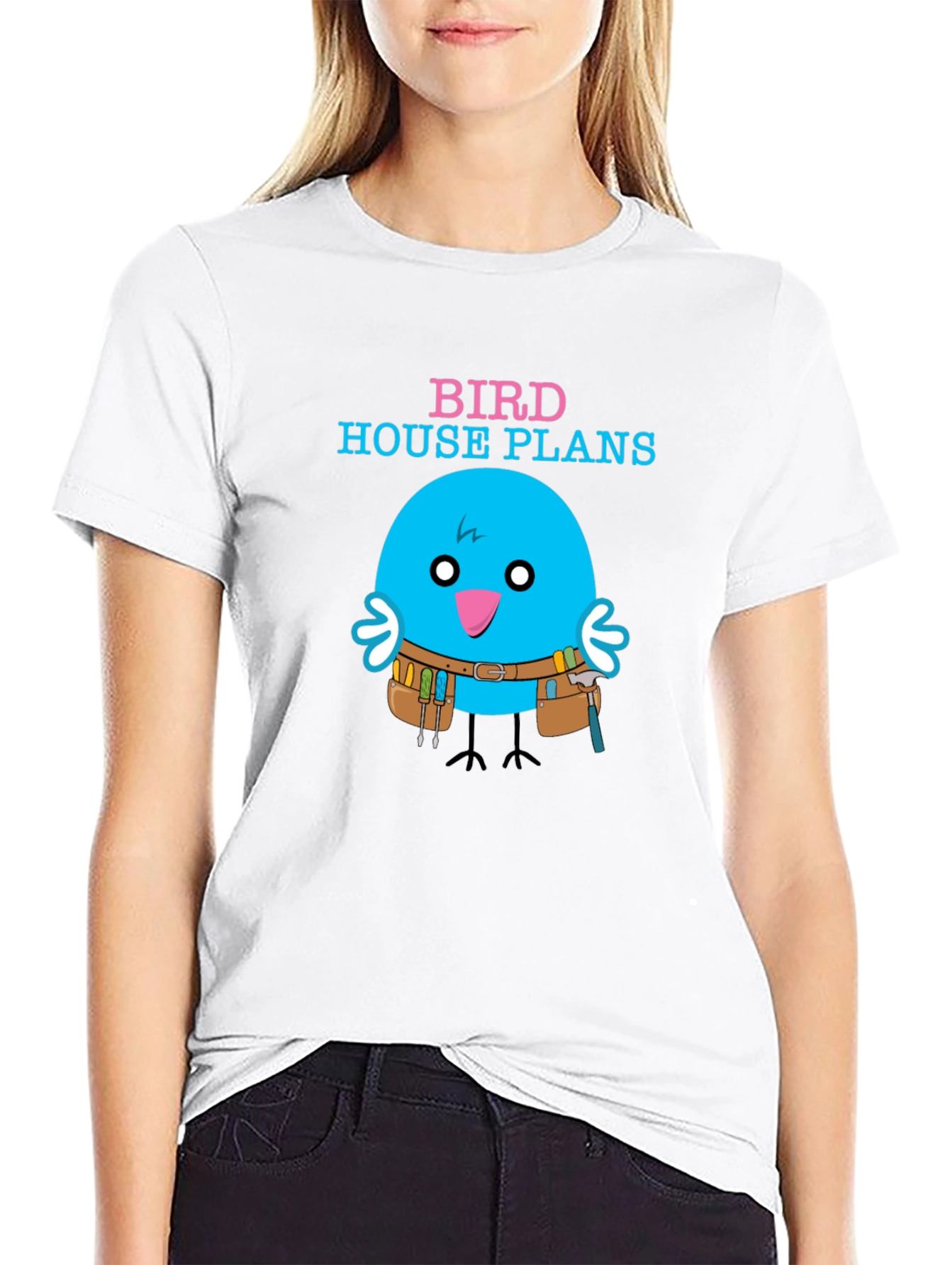 Black Bird House Plans Graphic T-Shirt view 9