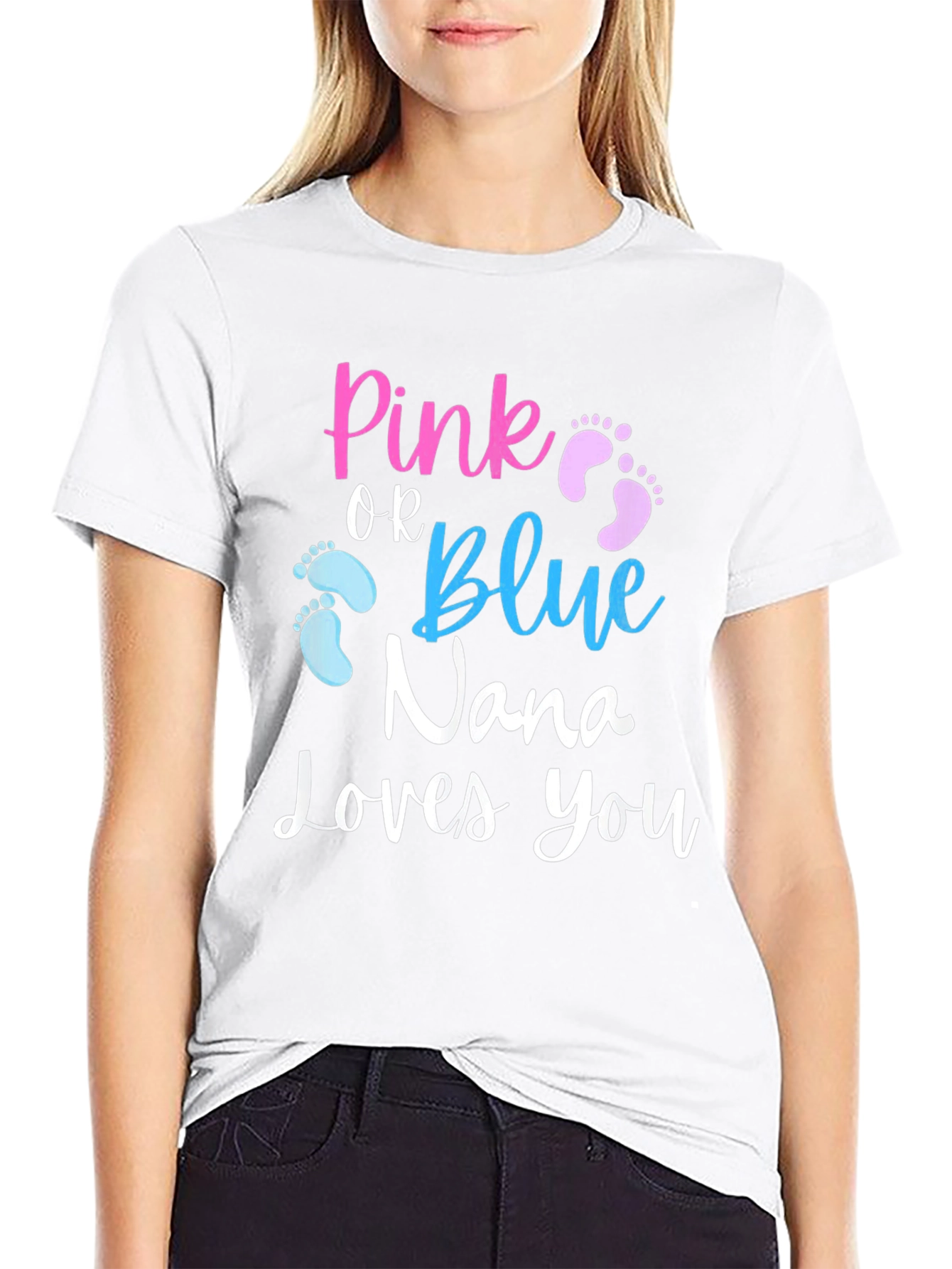 Pink or Blue Nana Loves You T-Shirt - 9