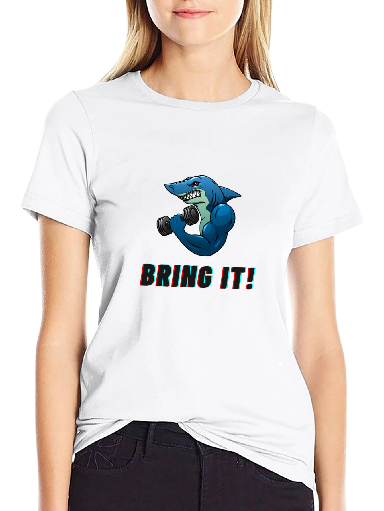 Black Shark Gym Black T-Shirt - "Bring It!" Graphic Tee view 9