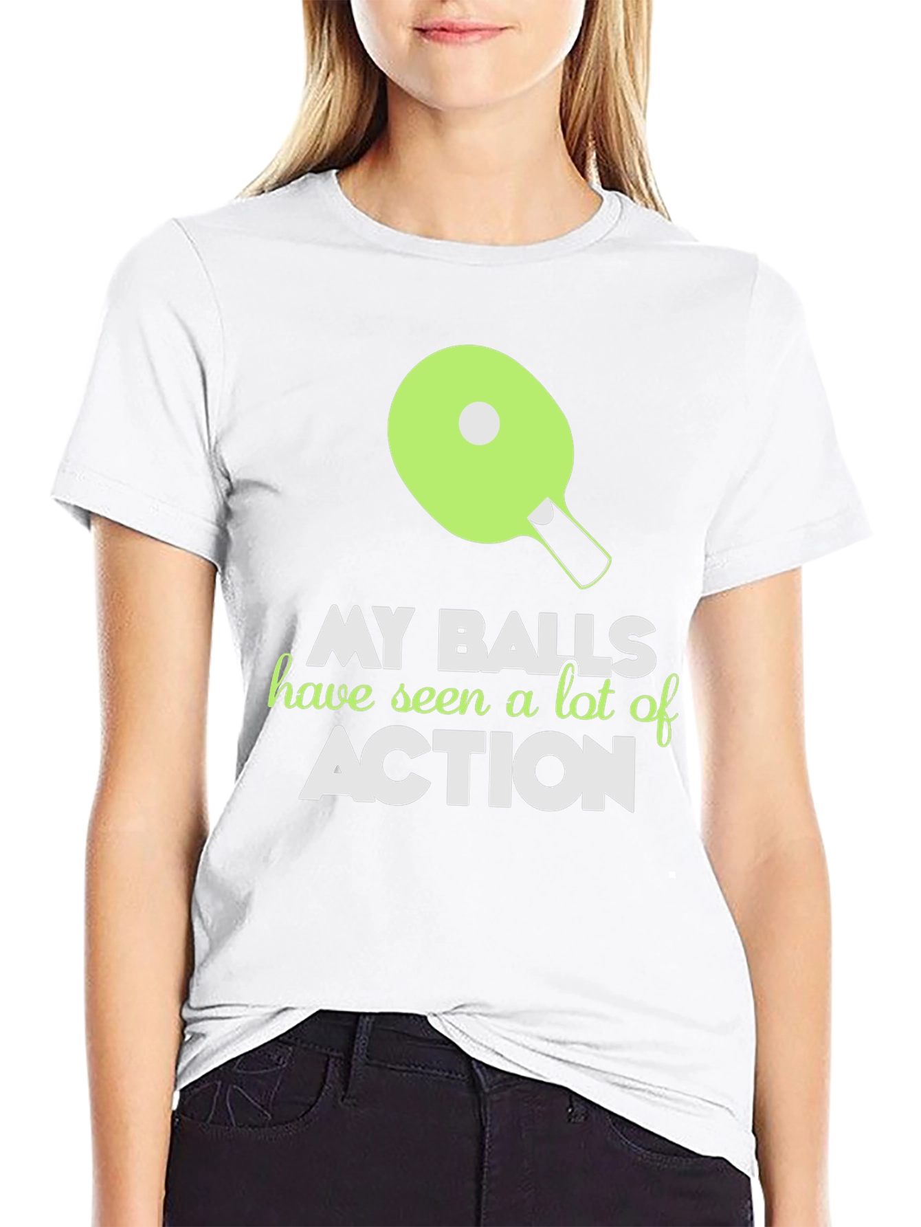 Black My Balls Have Seen Action Funny T-Shirt view 9