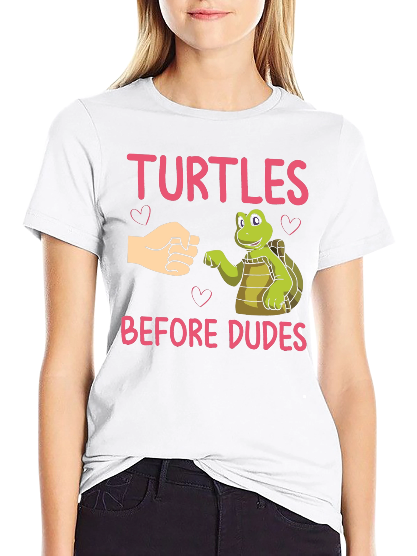 Black Turtles Before Dudes Black T-Shirt view 9