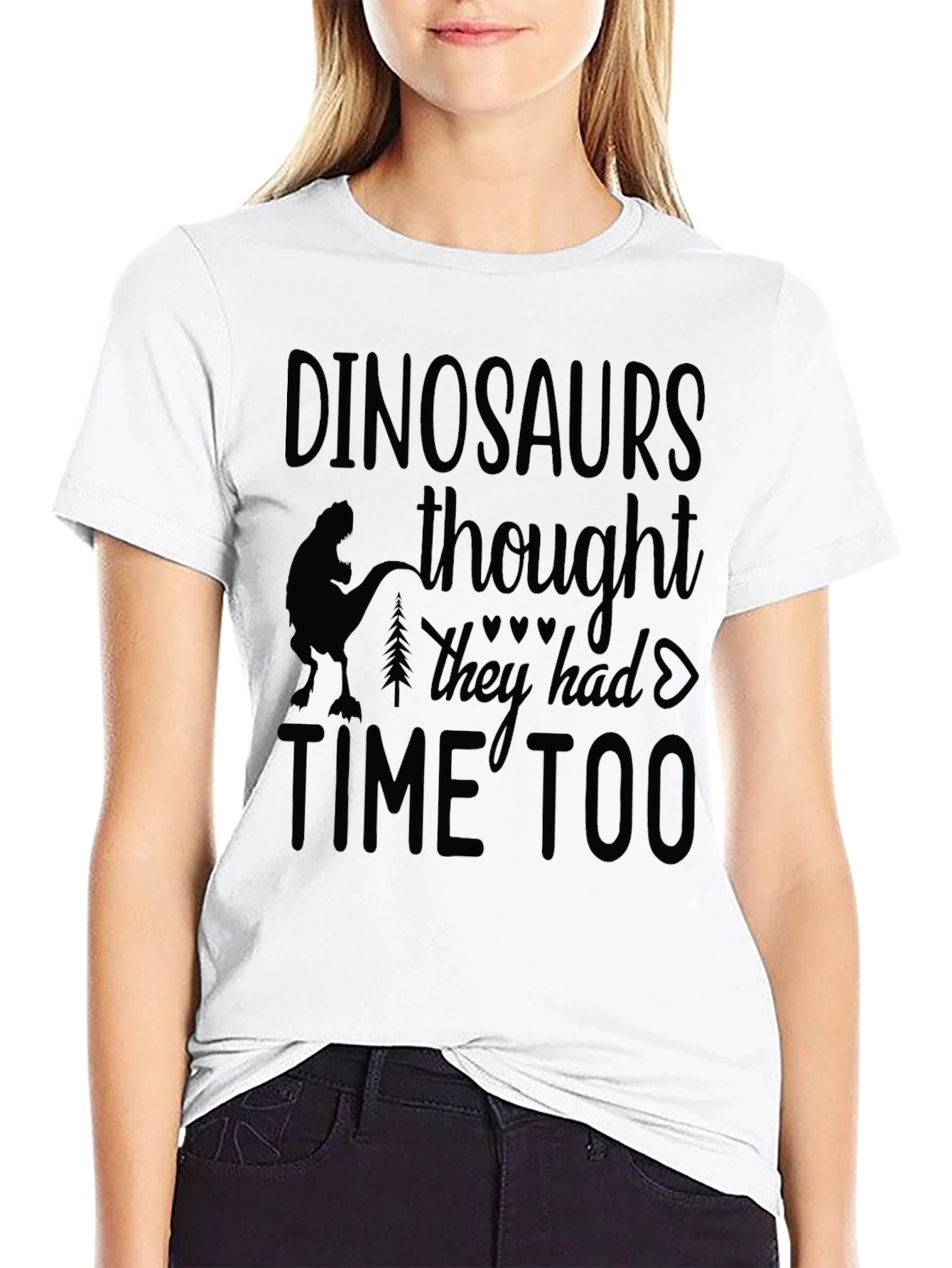 Black Dinosaurs Thought They Had Time Too T-Shirt view 9